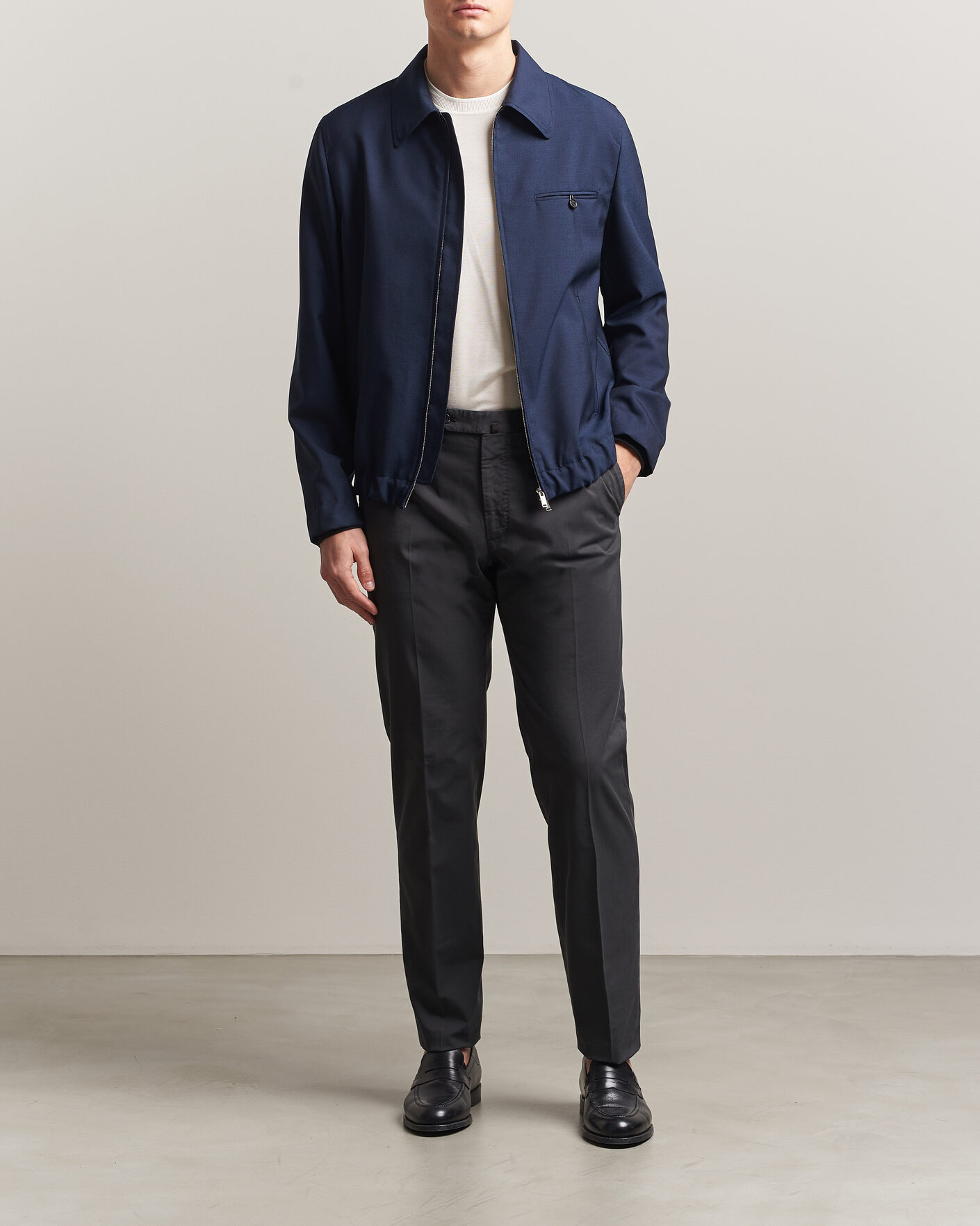 Herren | Hosen | Incotex | Regular Fit Comfort Chinos Dark Grey