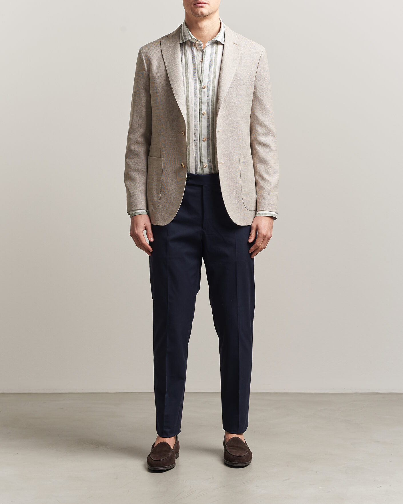 Herren | Hosen | Incotex | Regular Fit Flexgab Cotton Chinos Navy