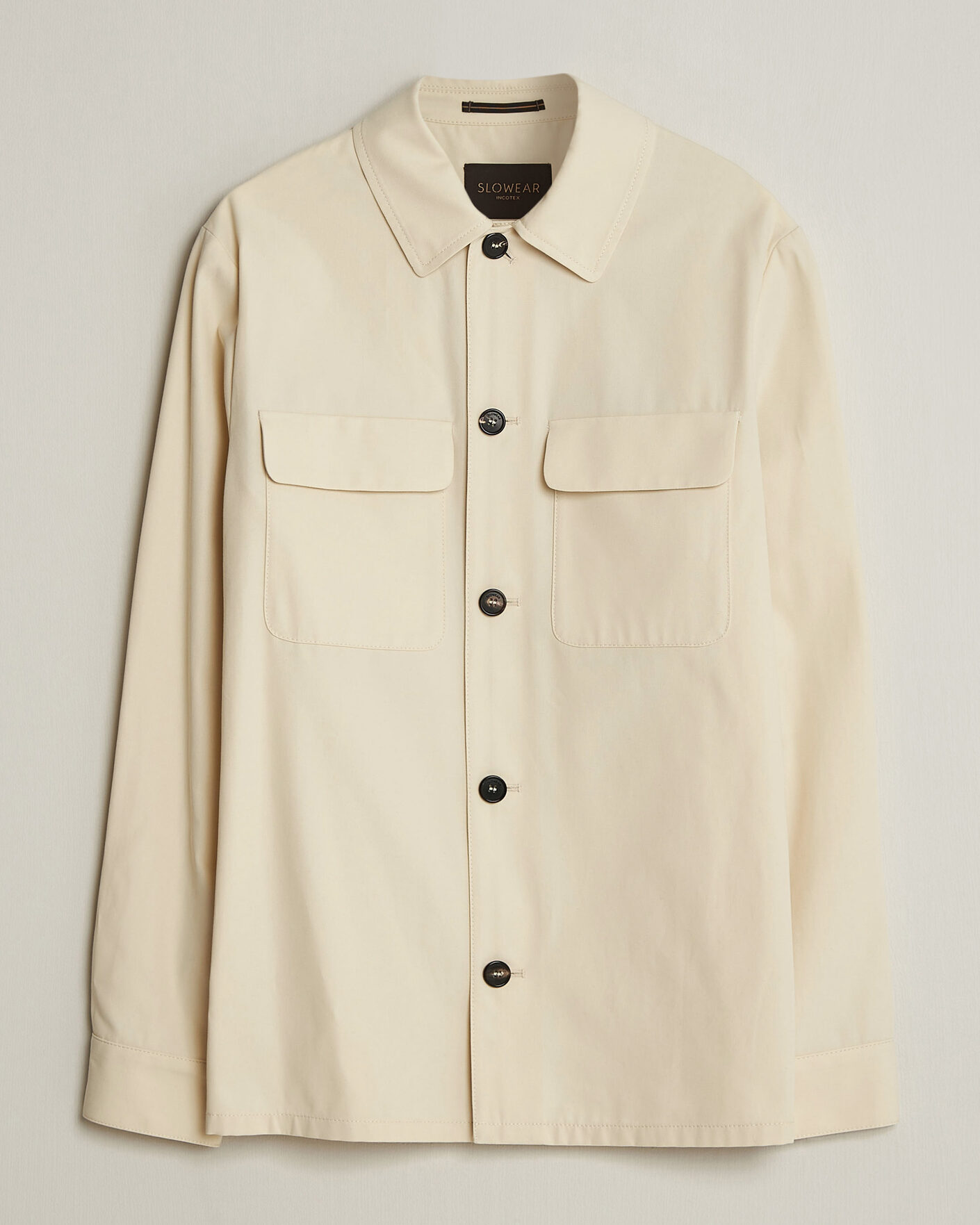 Herren | Hemden | Incotex | Ice Cotton Twill Overshirt Natural