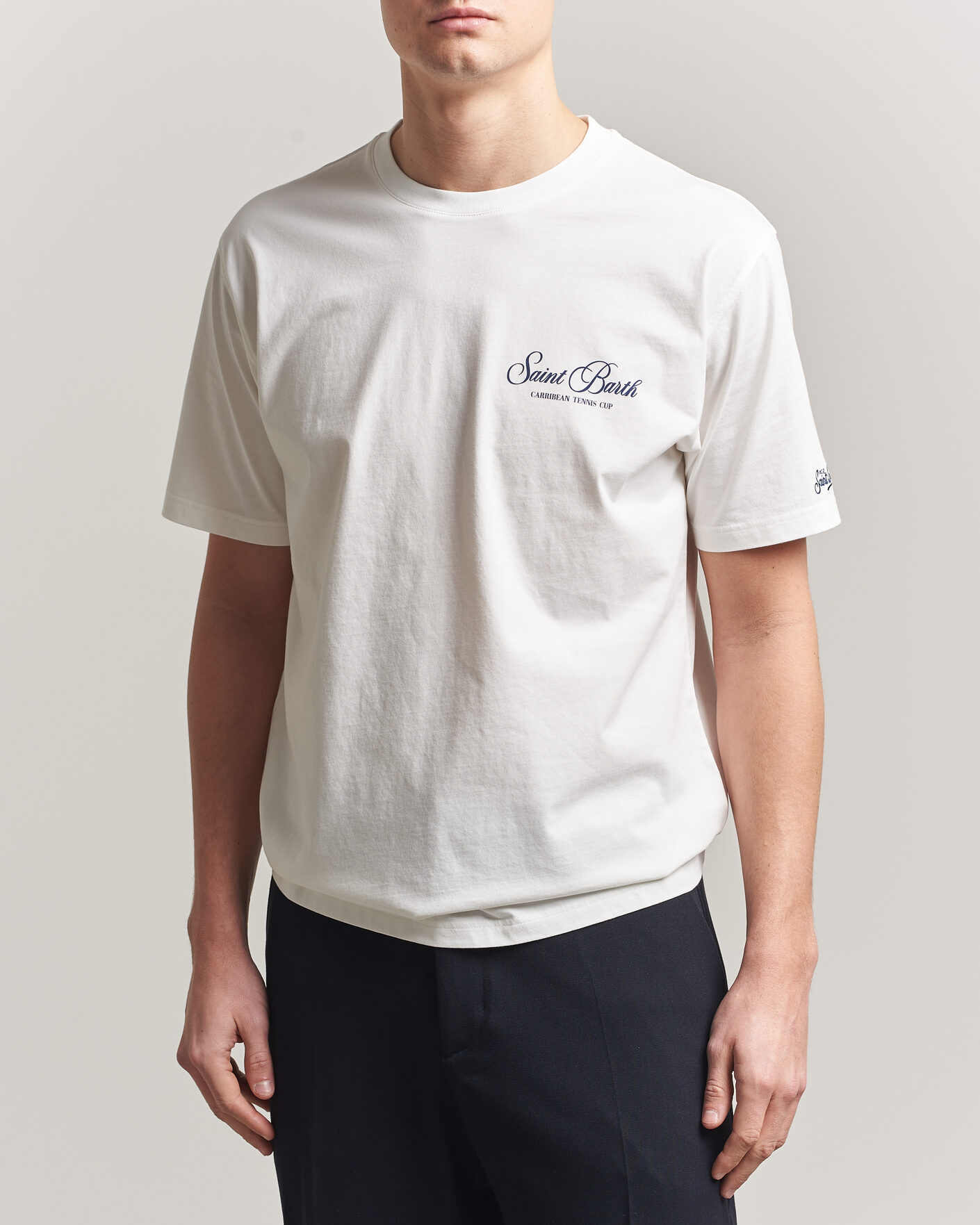 Herren | T-Shirts | MC2 Saint Barth | Back Printed Cotton T-Shirt Gustavia Cup