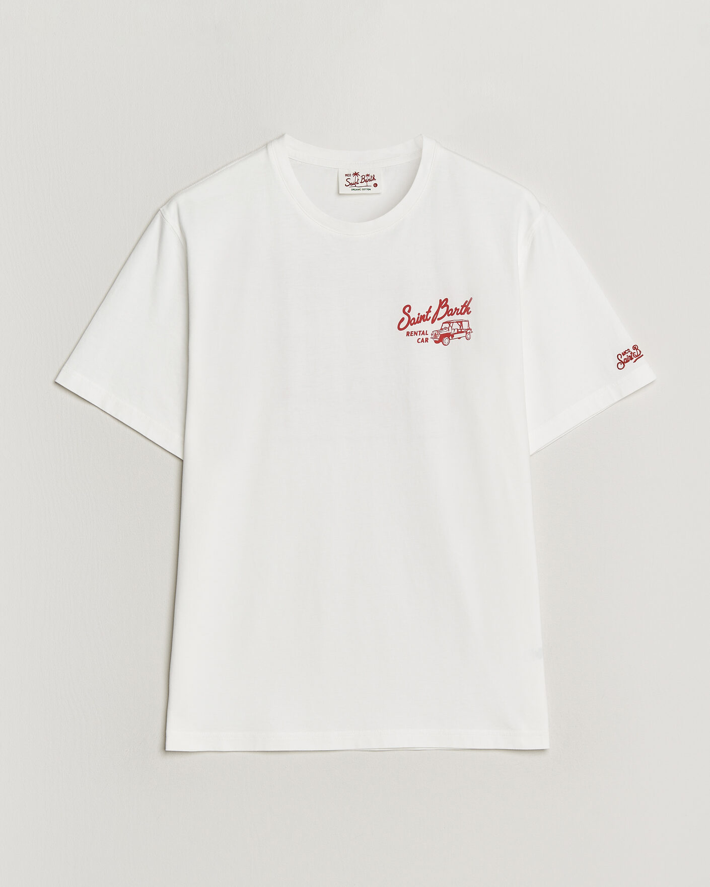 Herren | T-Shirts | MC2 Saint Barth | Back Printed Cotton T-Shirt Rental Car