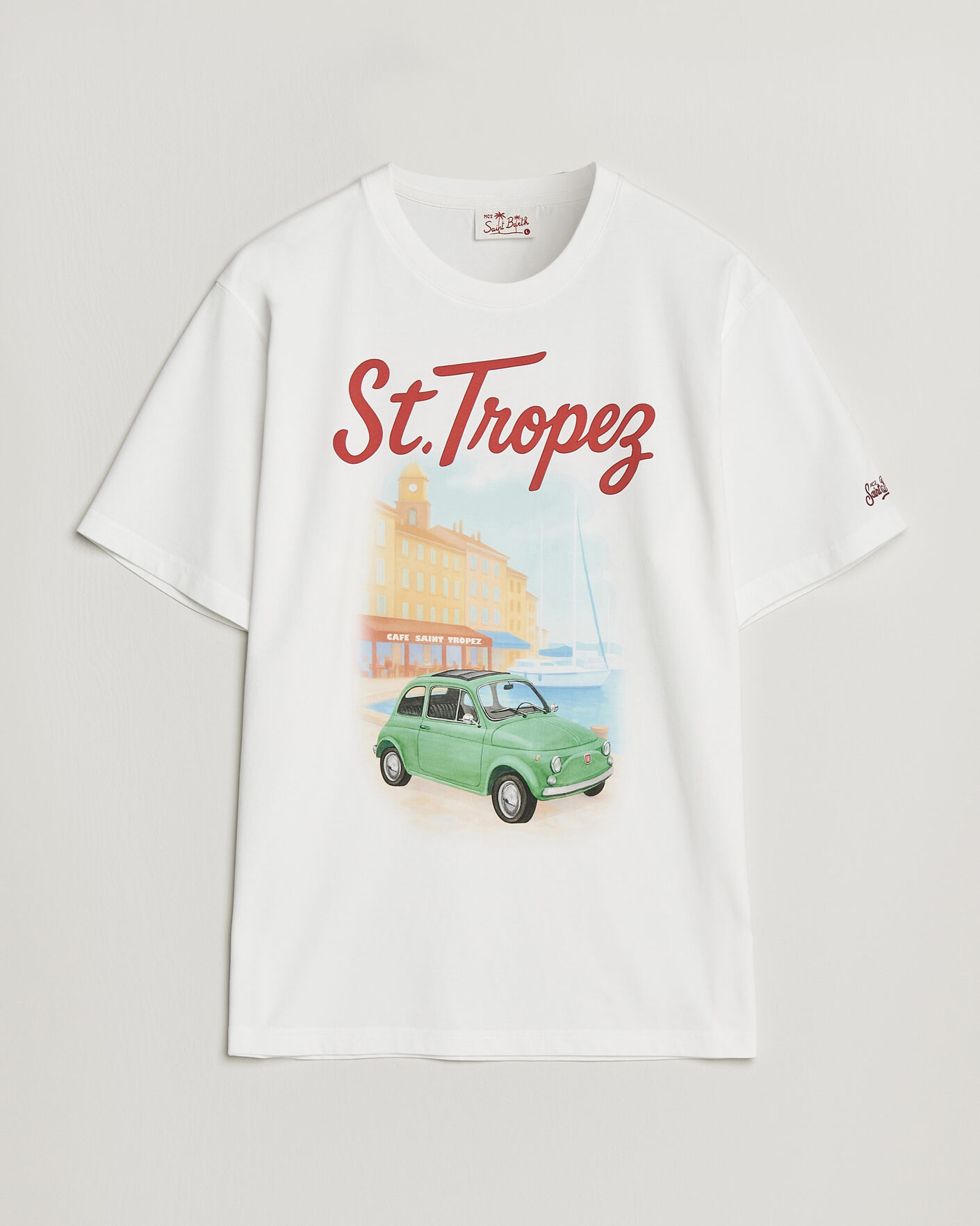 Herren | T-Shirts | MC2 Saint Barth | Printed Cotton T-Shirt St Tropez Car