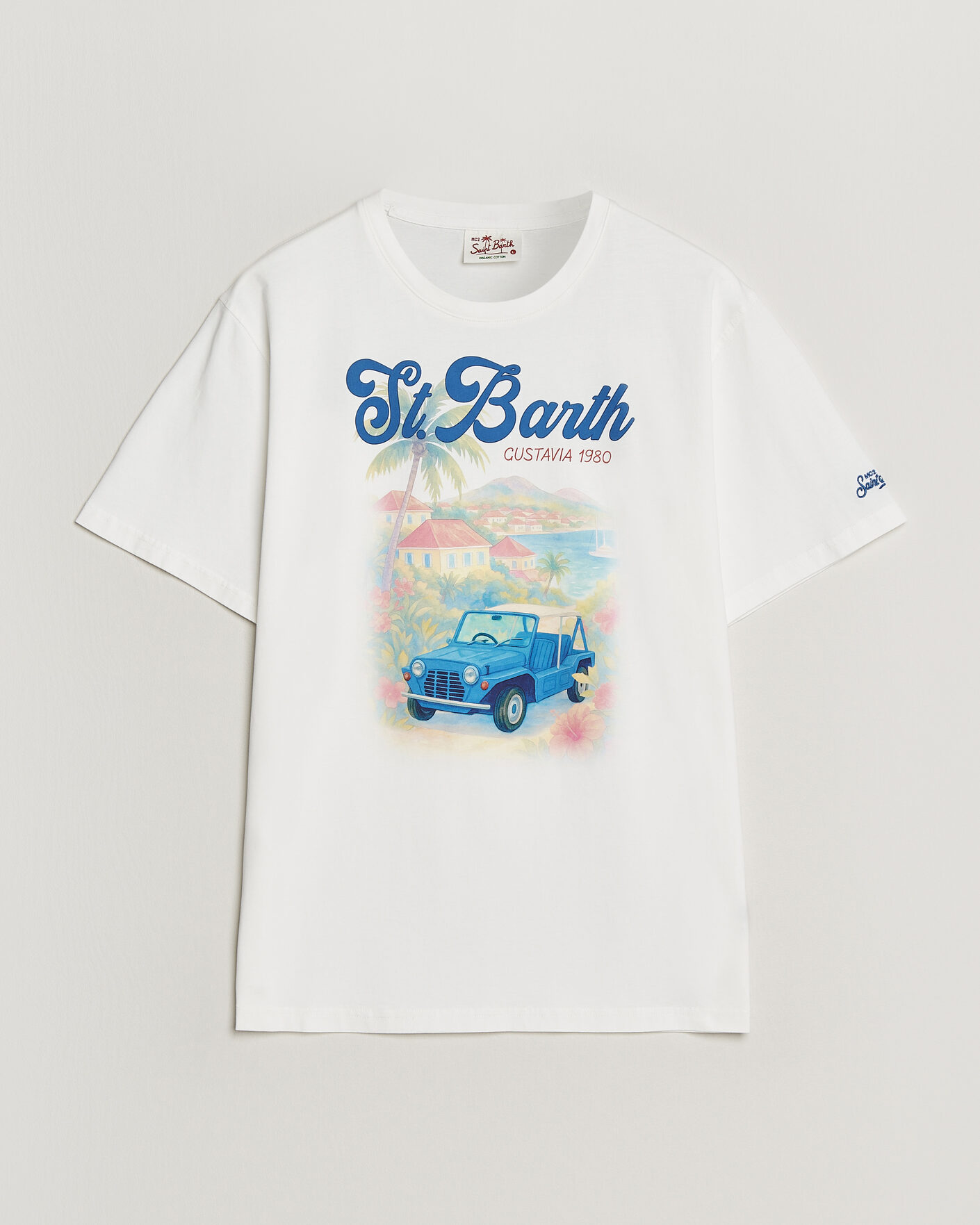 Herren | T-Shirts | MC2 Saint Barth | Printed Cotton T-Shirt Ibiscus Car