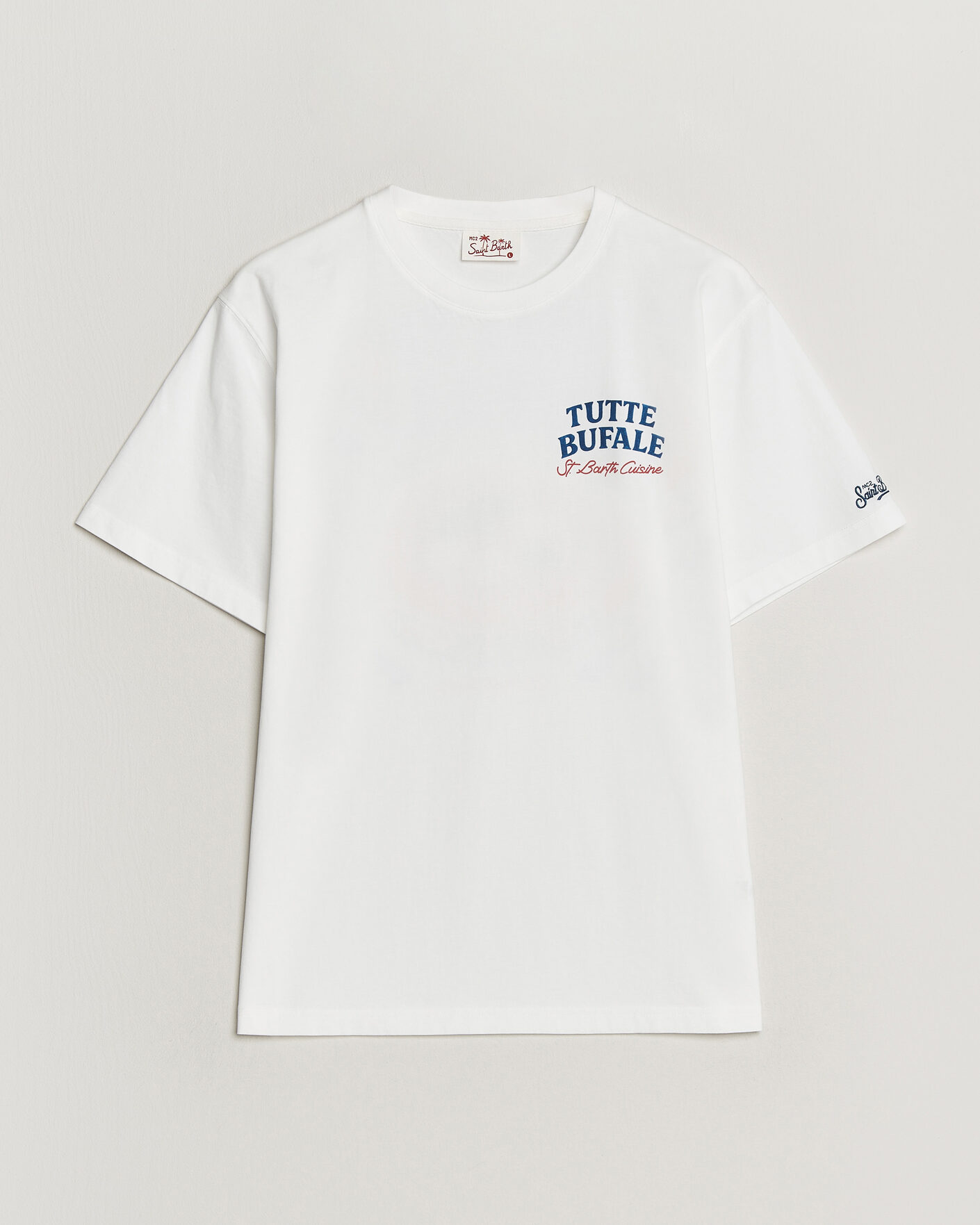 Herren | T-Shirts | MC2 Saint Barth | Back Printed Cotton T-Shirt Bufale
