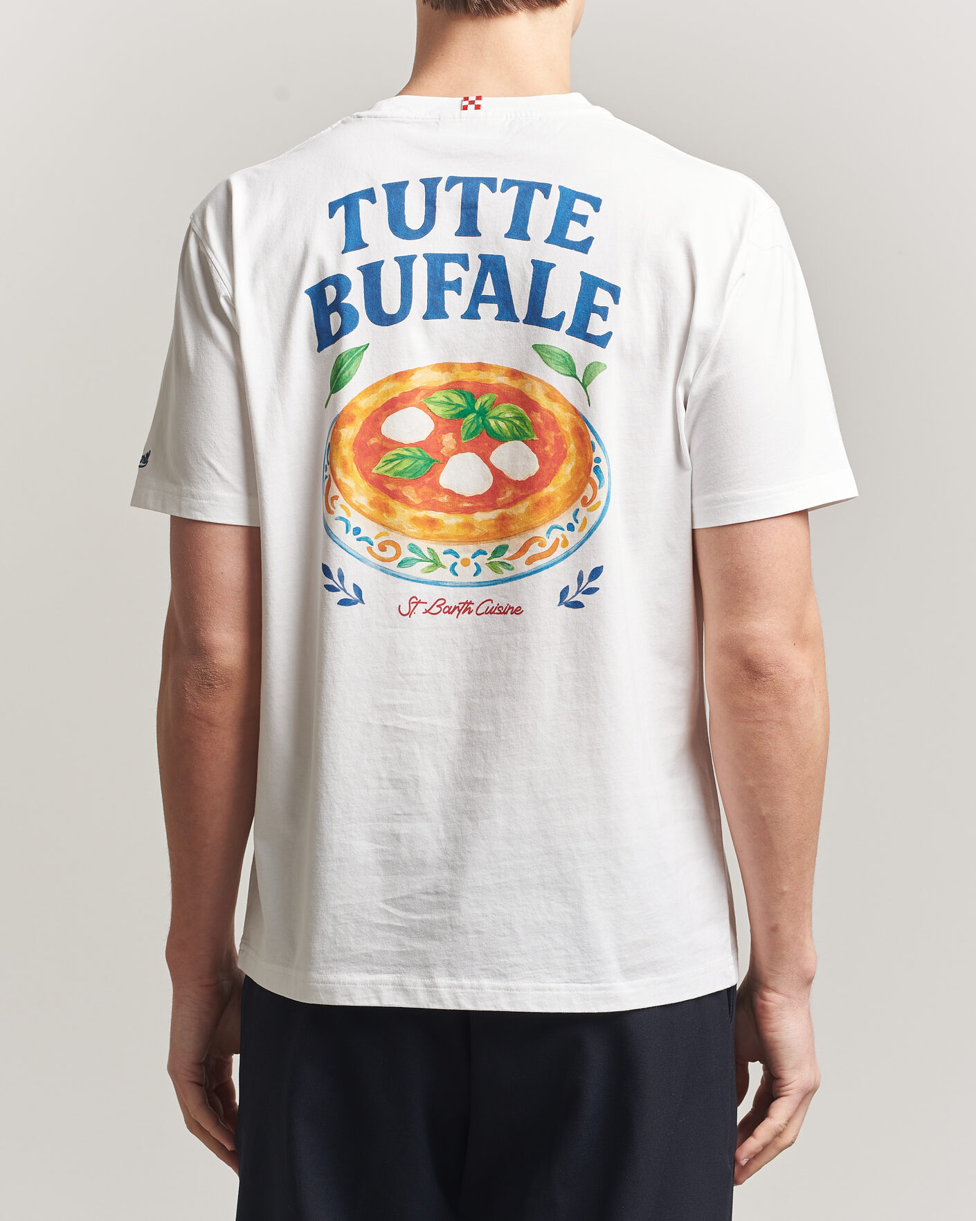 Herren | T-Shirts | MC2 Saint Barth | Back Printed Cotton T-Shirt Bufale