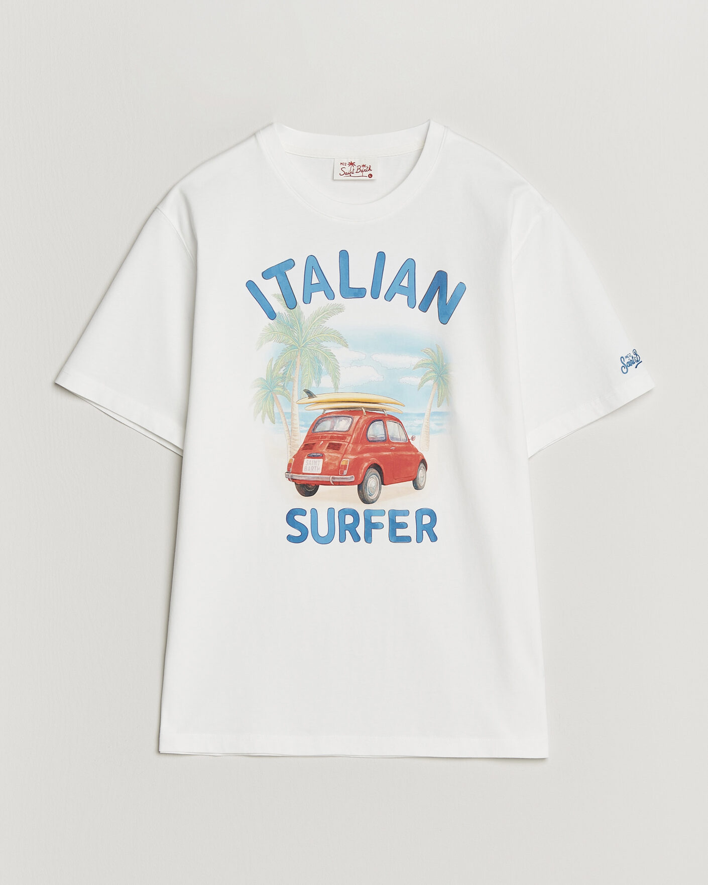 Herren | T-Shirts | MC2 Saint Barth | Printed Cotton T-Shirt Italian Surfer