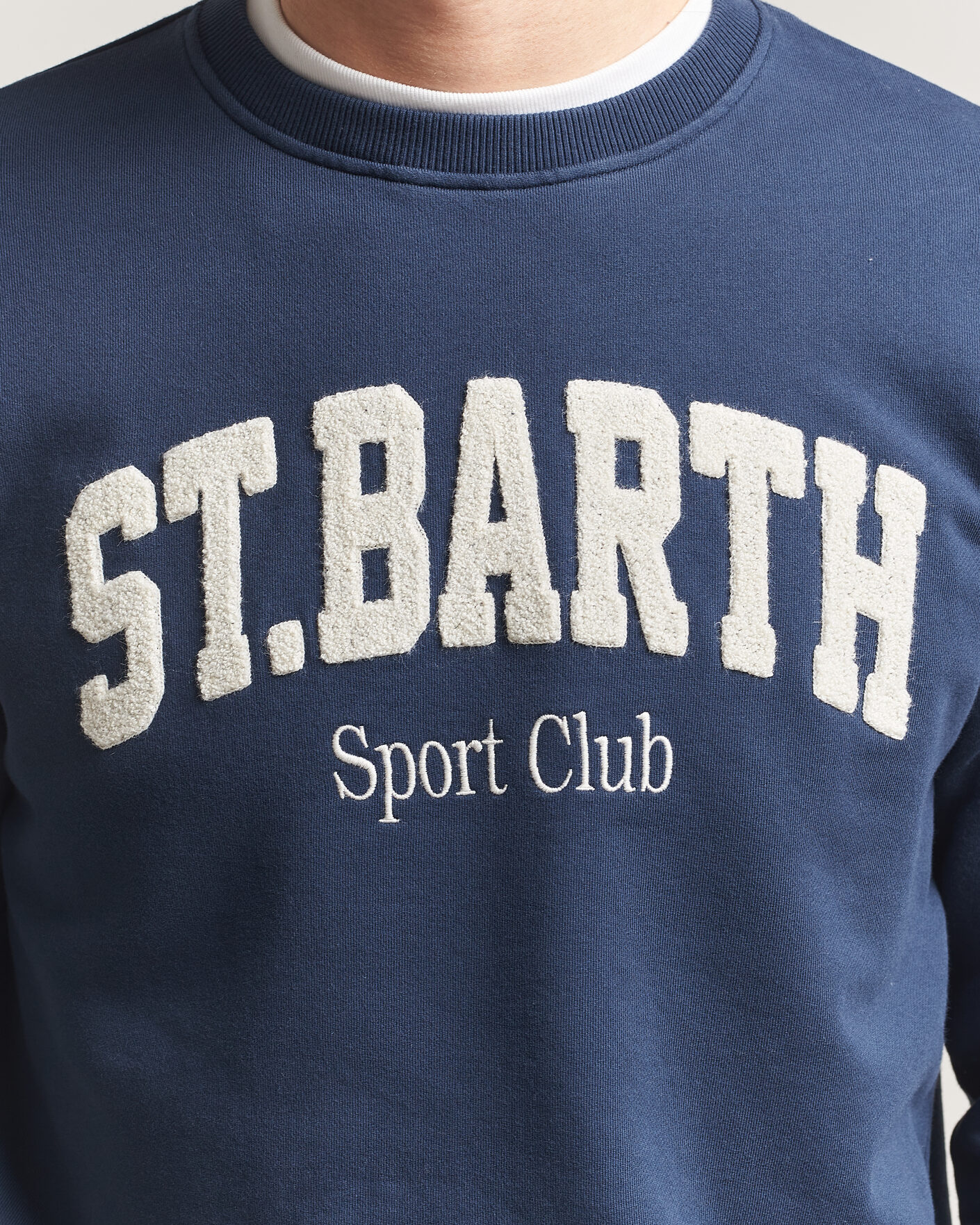 Herren | Pullover | MC2 Saint Barth | Terry Cotton Logo Sweatshirt Navy