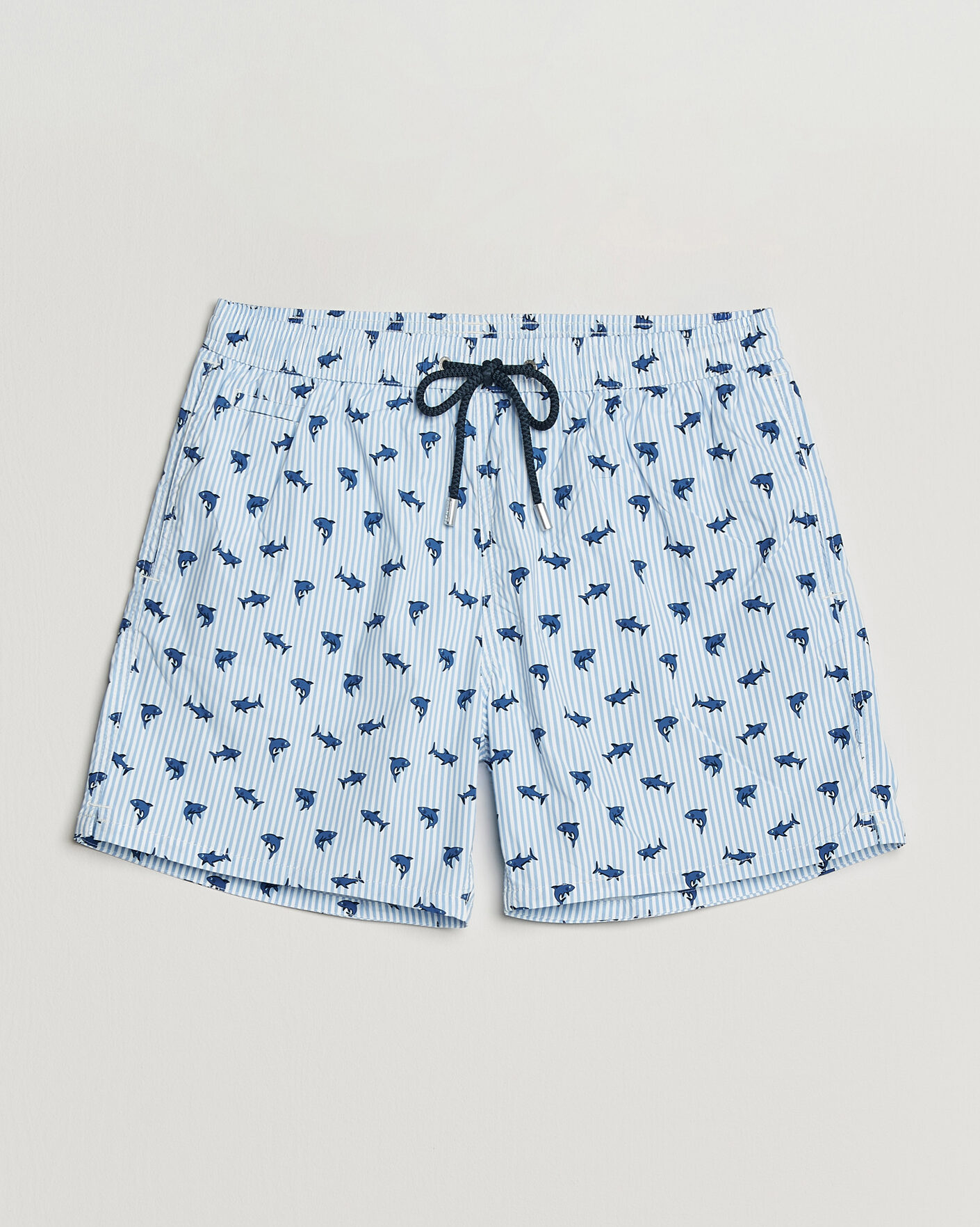 Herren | MC2 Saint Barth Printed Swim Shorts Blue Sharks | MC2 Saint Barth | Printed Swim Shorts Blue Sharks