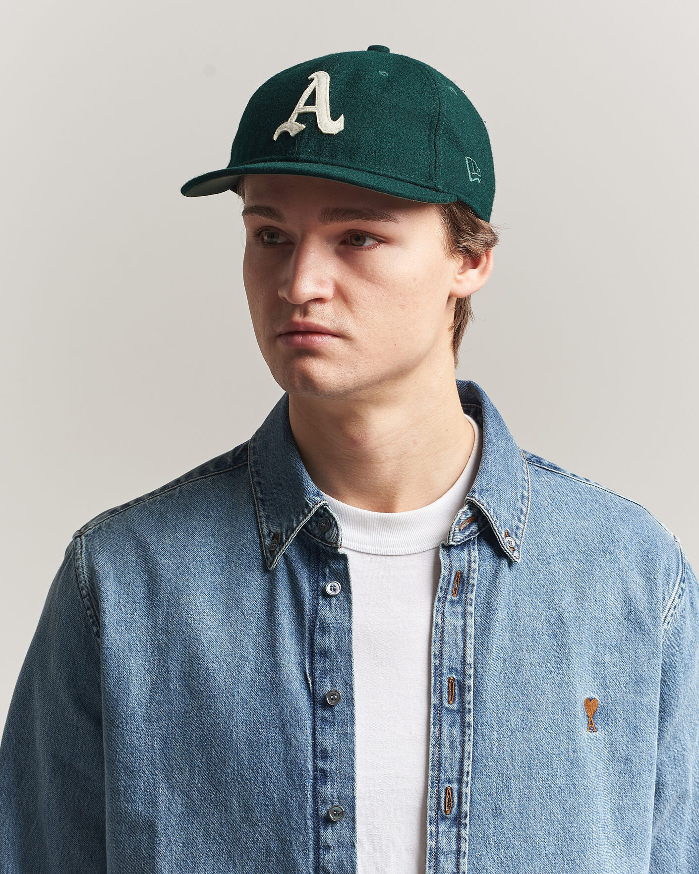 Herren | Hüte & Mützen | New Era | Retro Crown 9Fifty Melton Wool Cap Oakland Athletics
