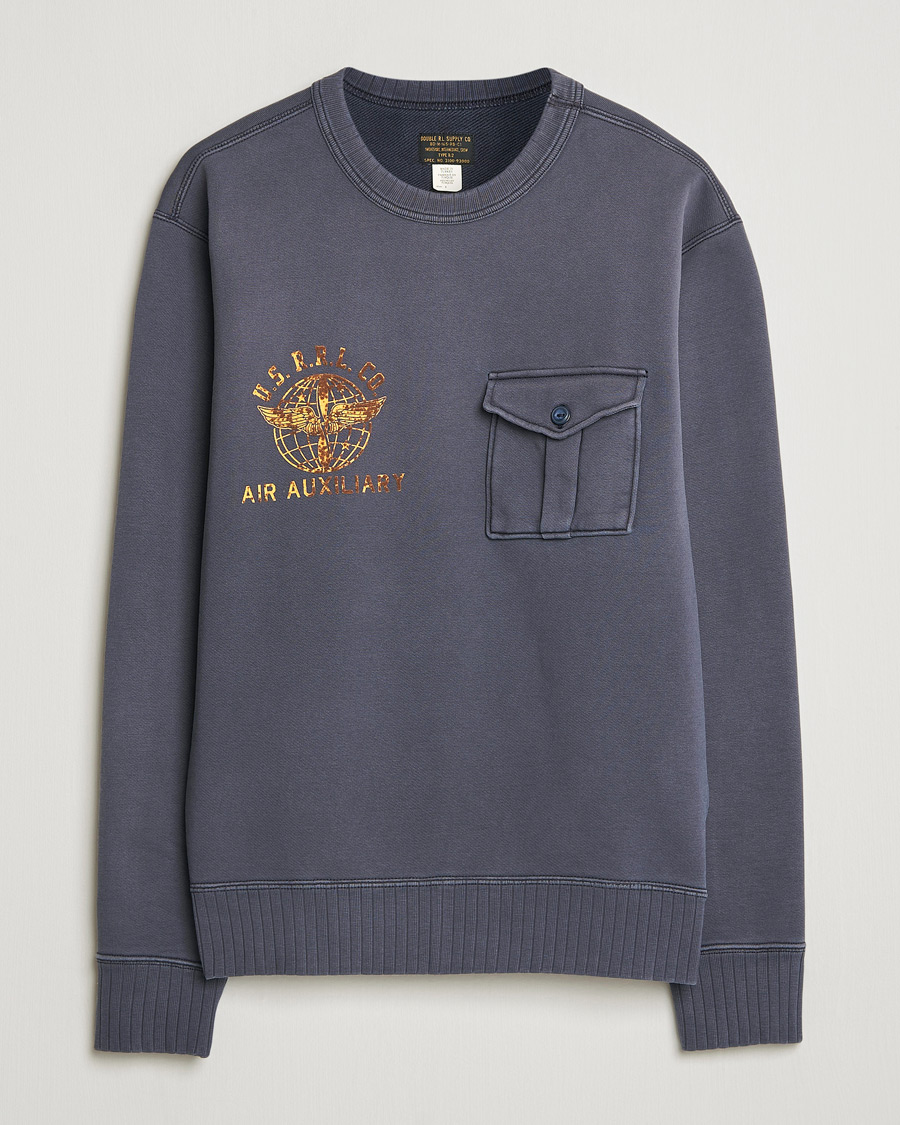 Herren | Pullover | RRL | Training Crew Sweatshirt Faded Blue