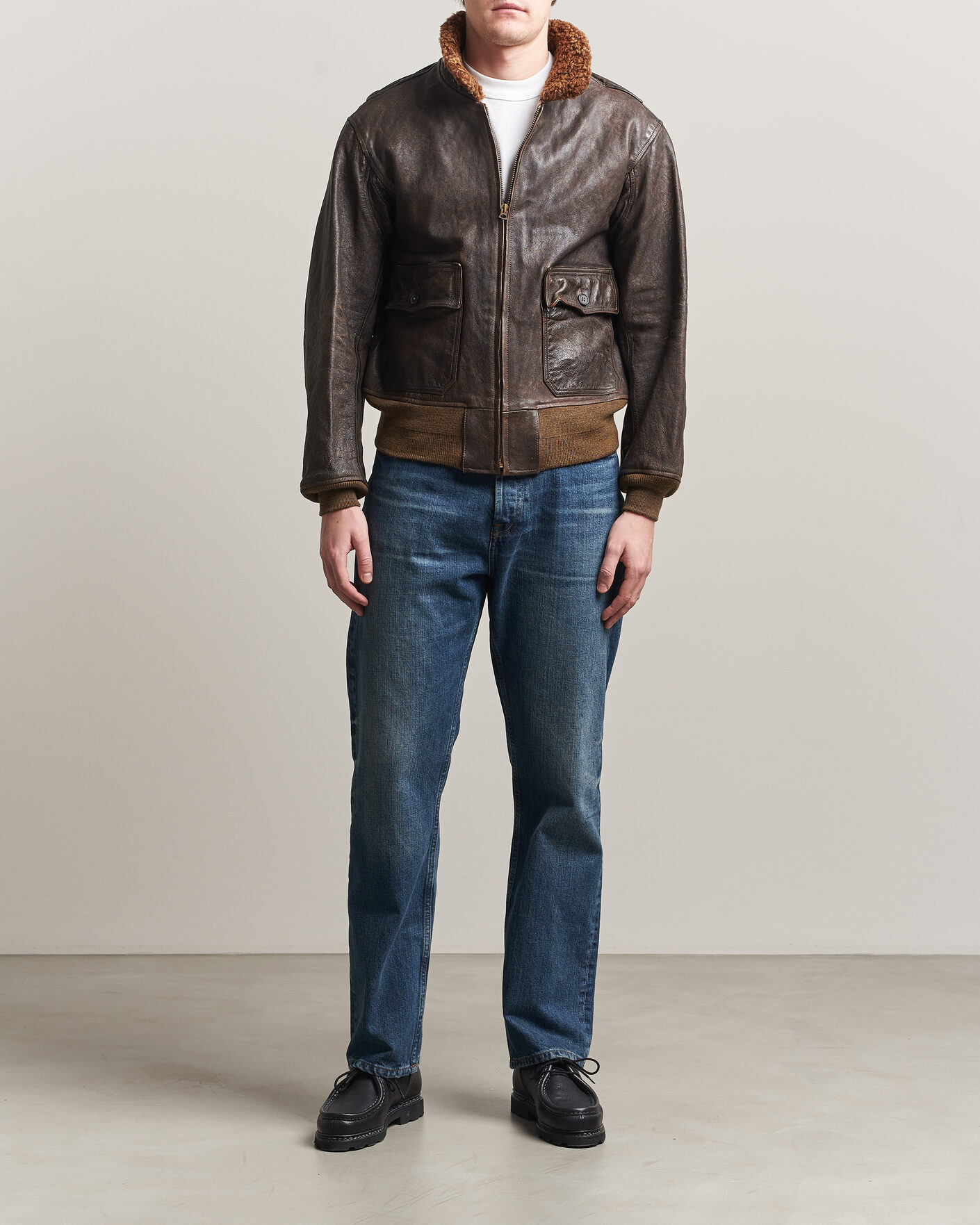Herren | Jacken | RRL | Pratt Leather Jacket Vintage Brown