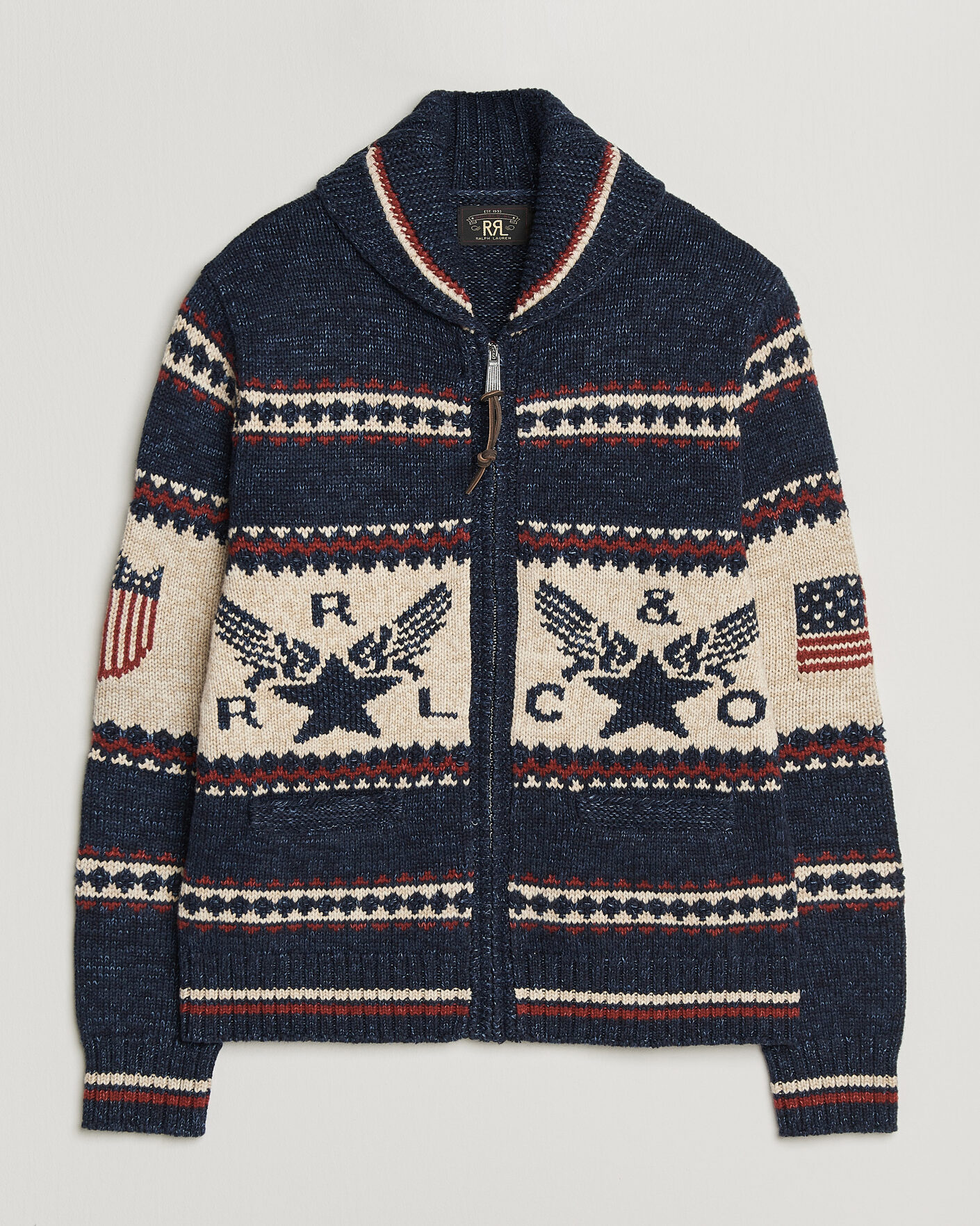 Herren | Pullover | RRL | Jacquard Shawl Cardigan Indigo