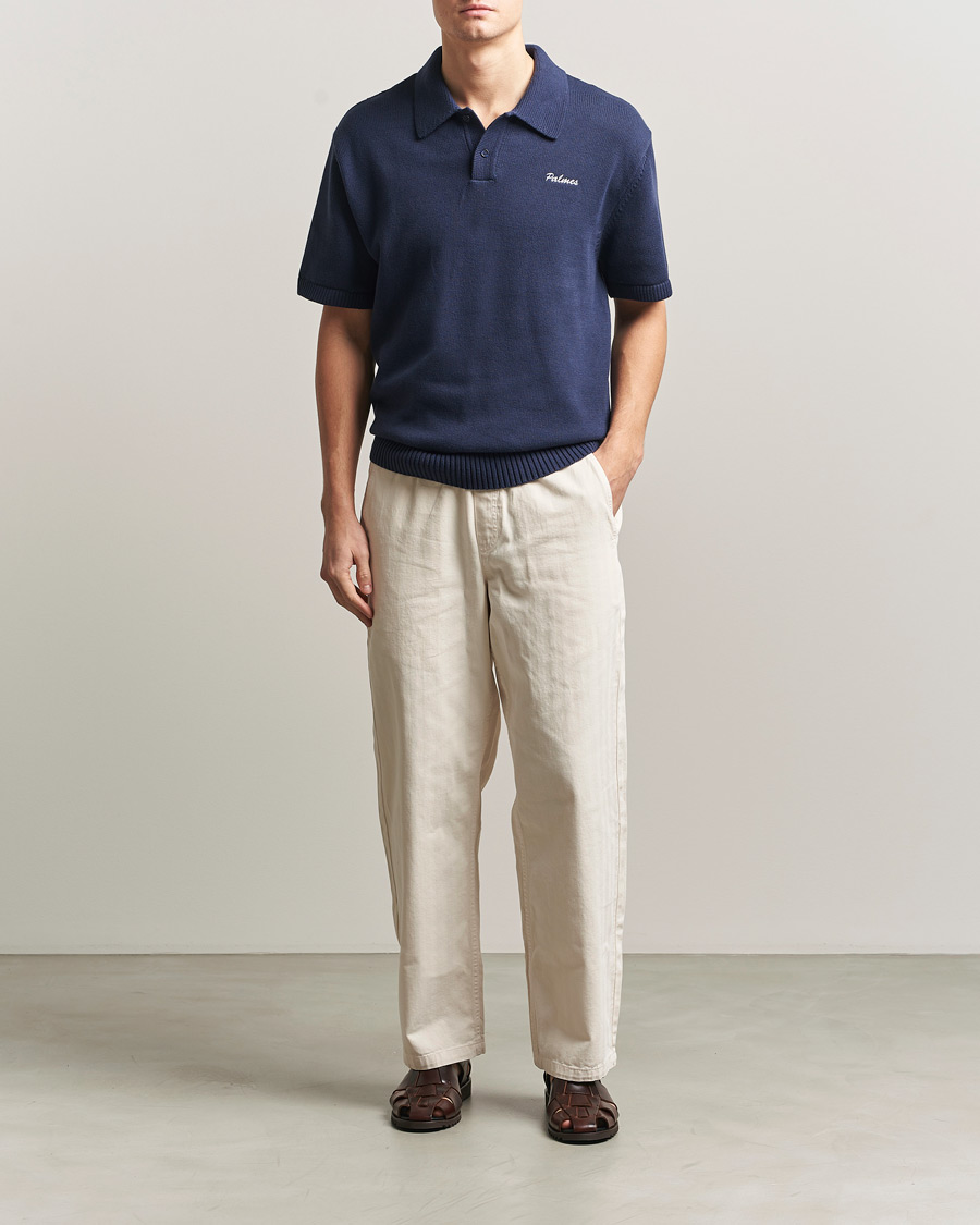 Herren | Poloshirts | Palmes | Cotton Knit Polo Navy