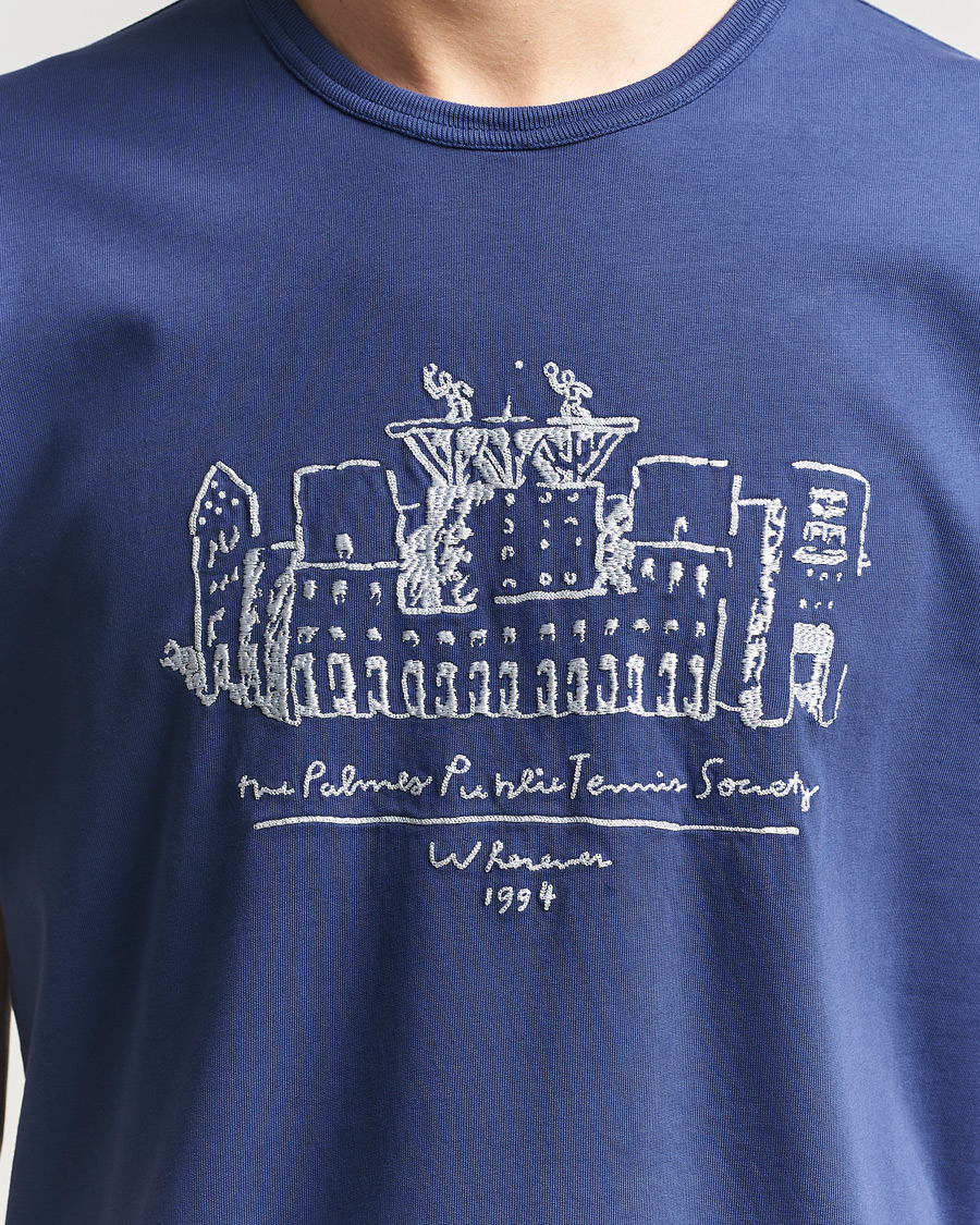 Herren | T-Shirts | Palmes | Public T-Shirt Blue