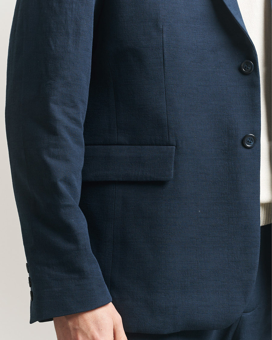 Herren | Sakkos | Palmes | Single Breasted Cotton Blazer Navy