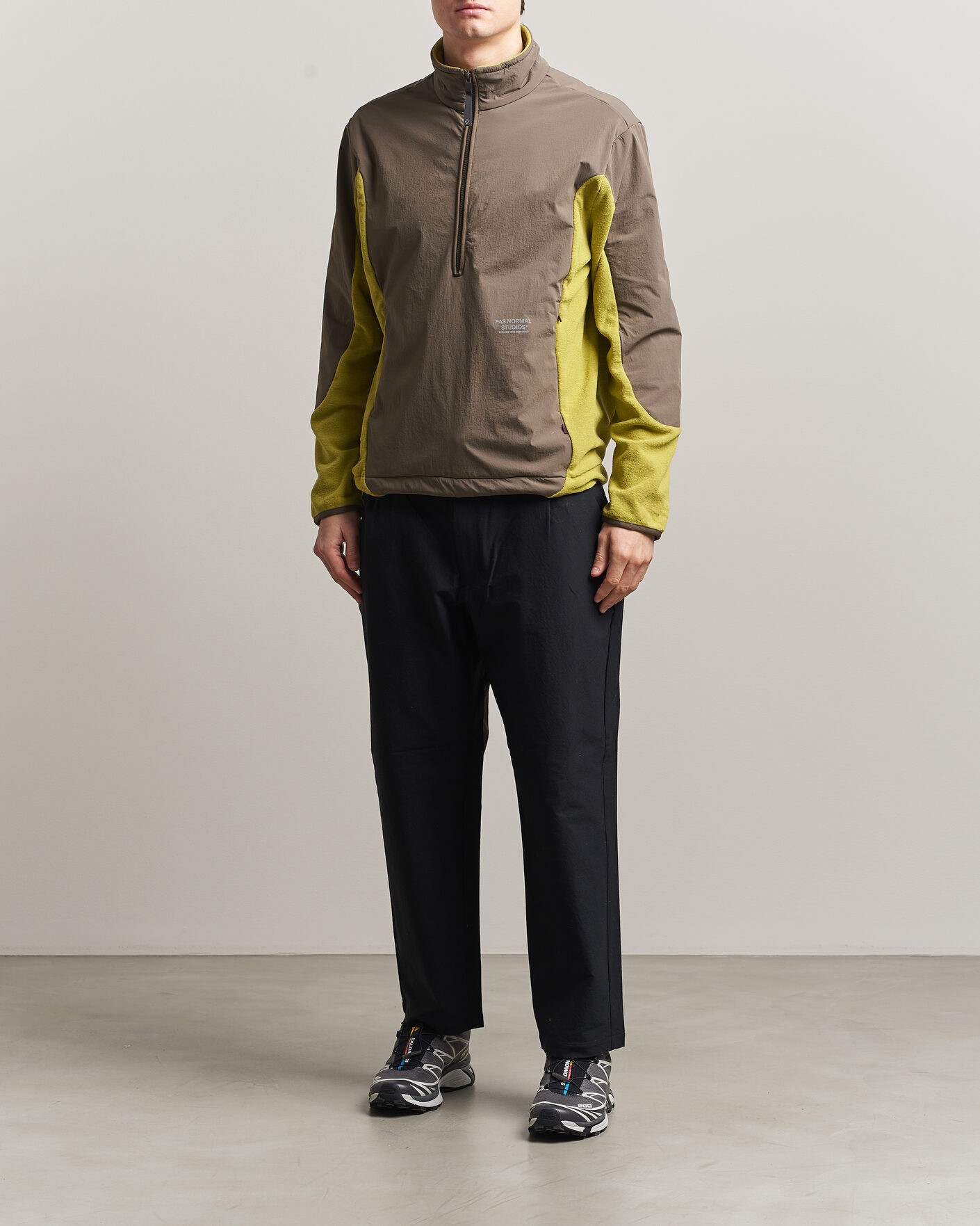 Herren | Jacken | Pas Normal Studios | Off Race Light Fleece Half Zip Moss Green