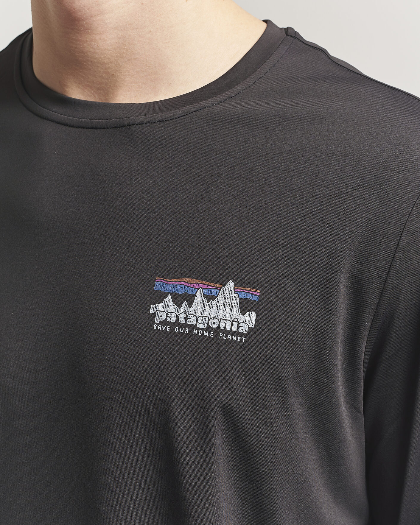 Herren | T-Shirts | Patagonia | 73 Skyline Cap Cool Daily Long Sleeve T-Shirt Black