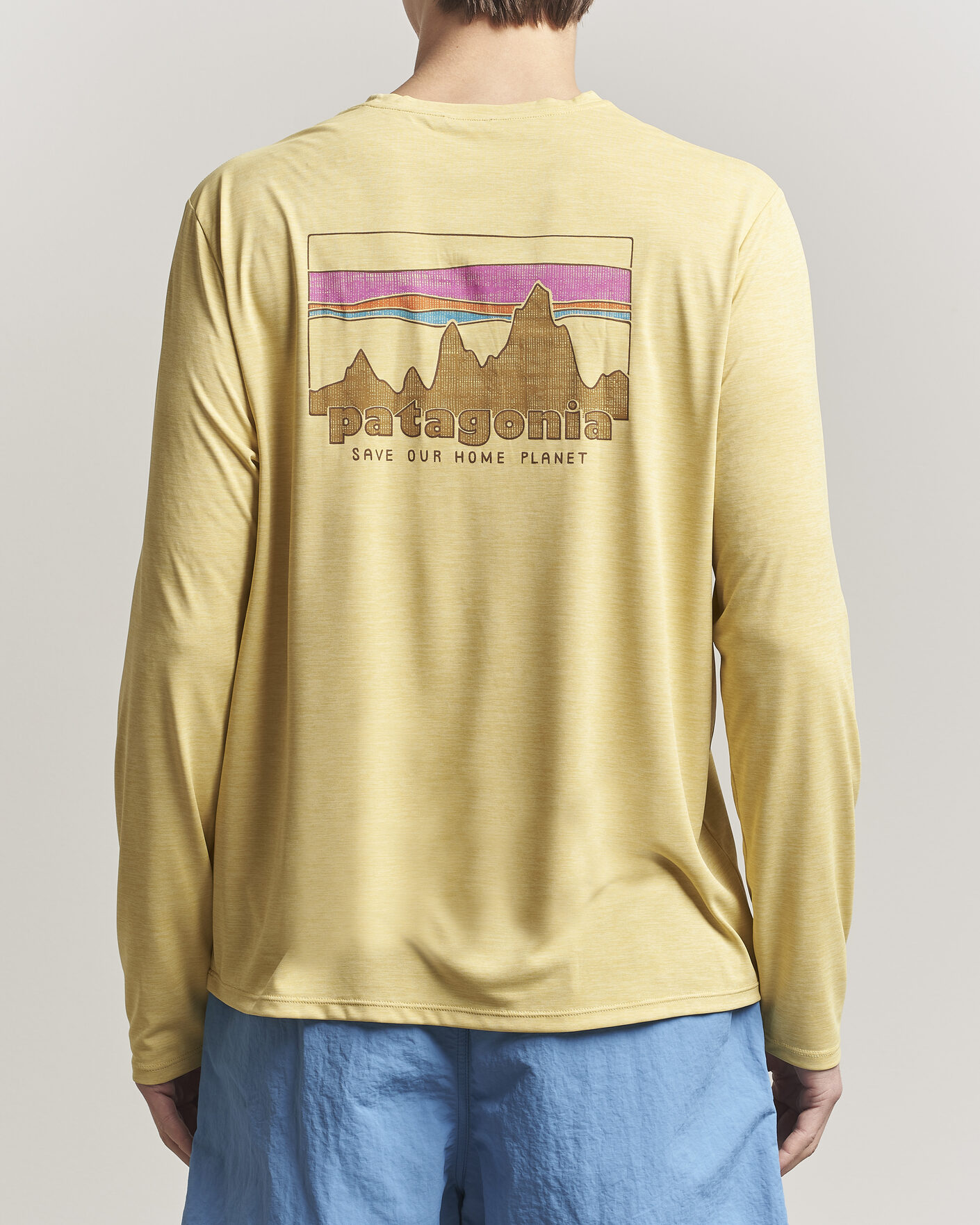 Herren | T-Shirts | Patagonia | 73 Skyline Cap Cool Daily Long Sleeve T-Shirt Yellow