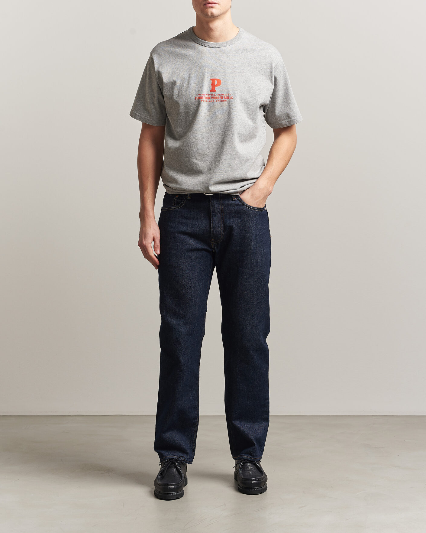 Herren | T-Shirts | Pendleton | Heavyweight P Tee Ash Heather Grey