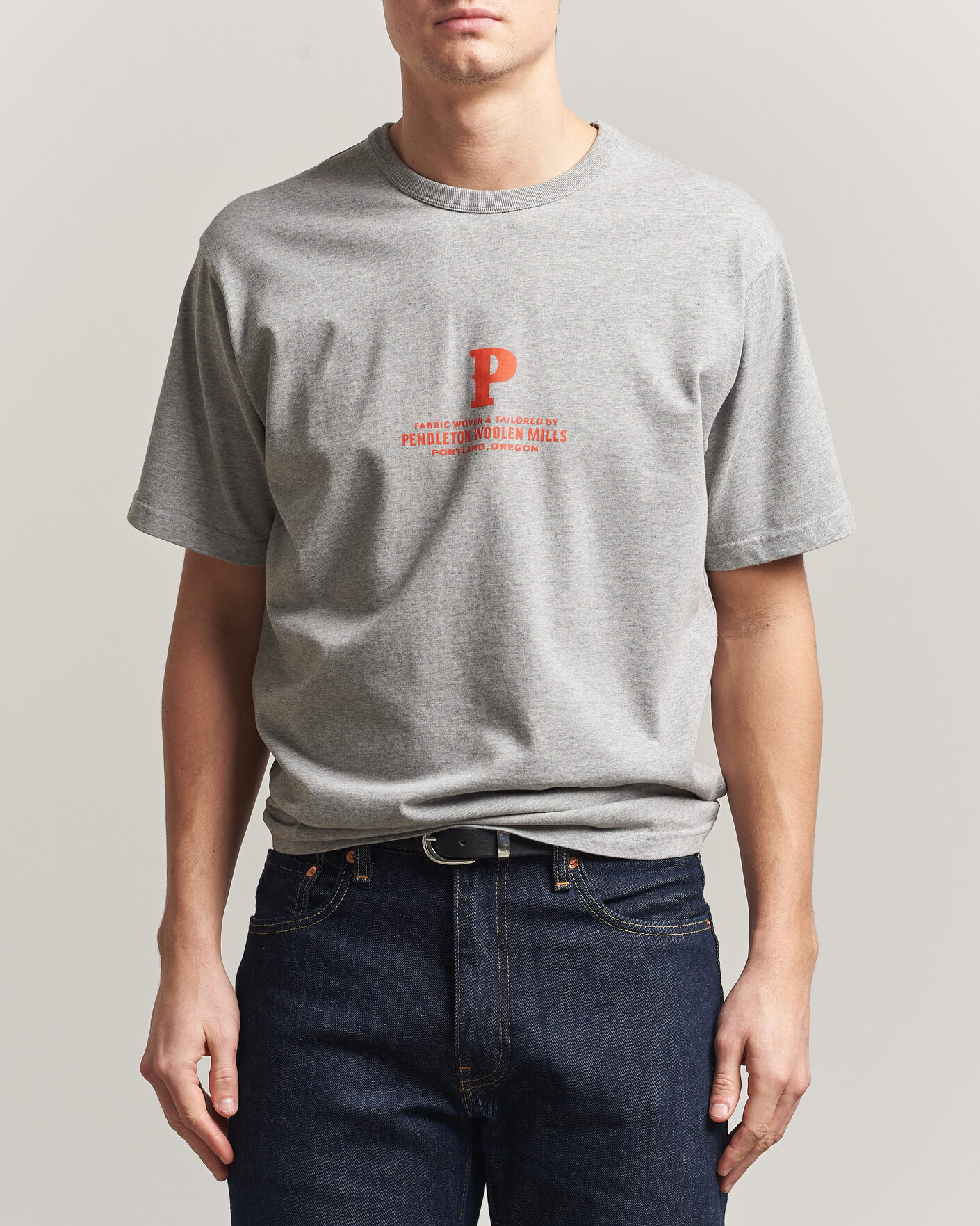 Herren | T-Shirts | Pendleton | Heavyweight P Tee Ash Heather Grey