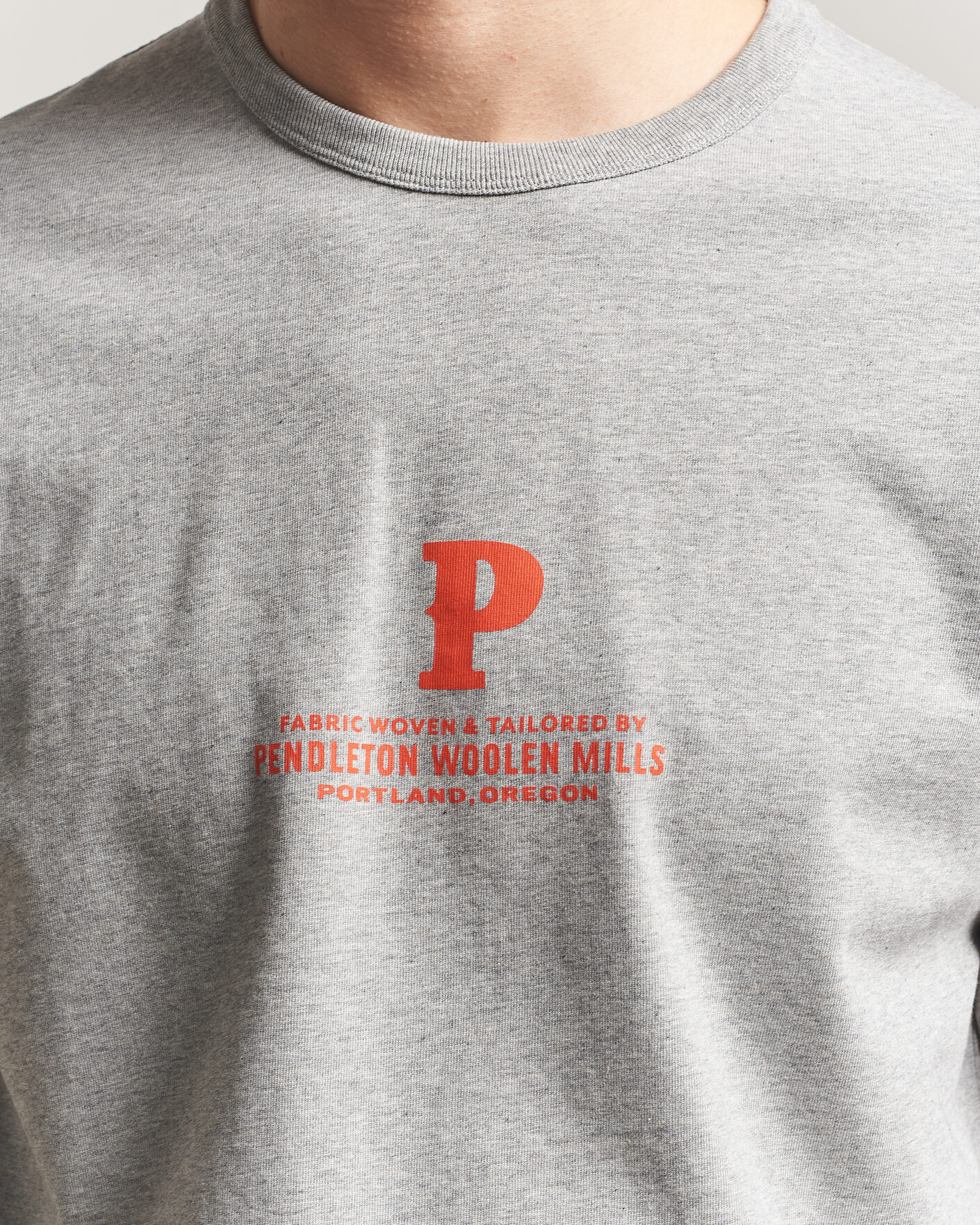 Herren | T-Shirts | Pendleton | Heavyweight P Tee Ash Heather Grey