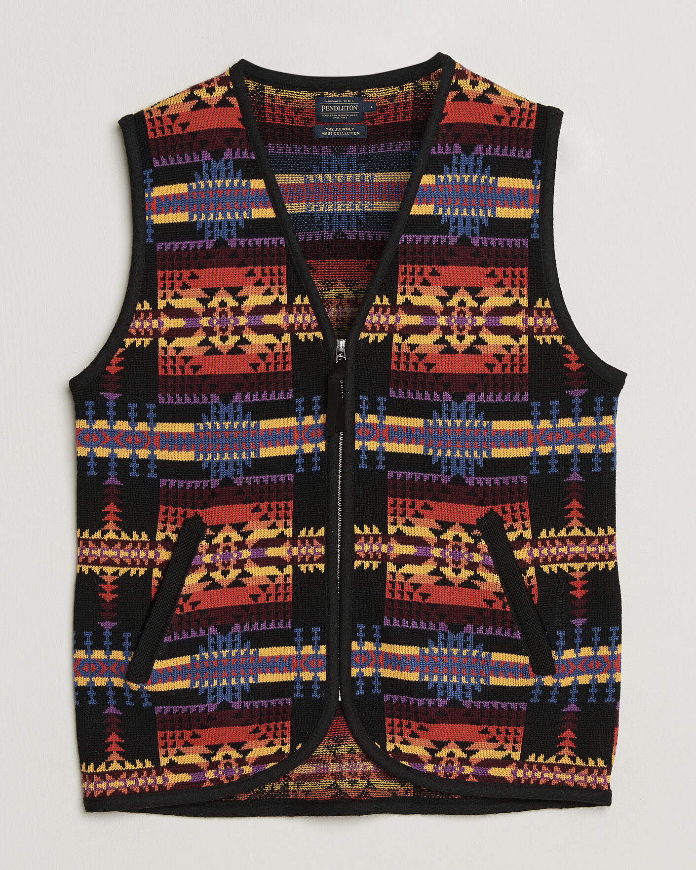 Herren | Pullover | Pendleton | Jacquard Vest Black