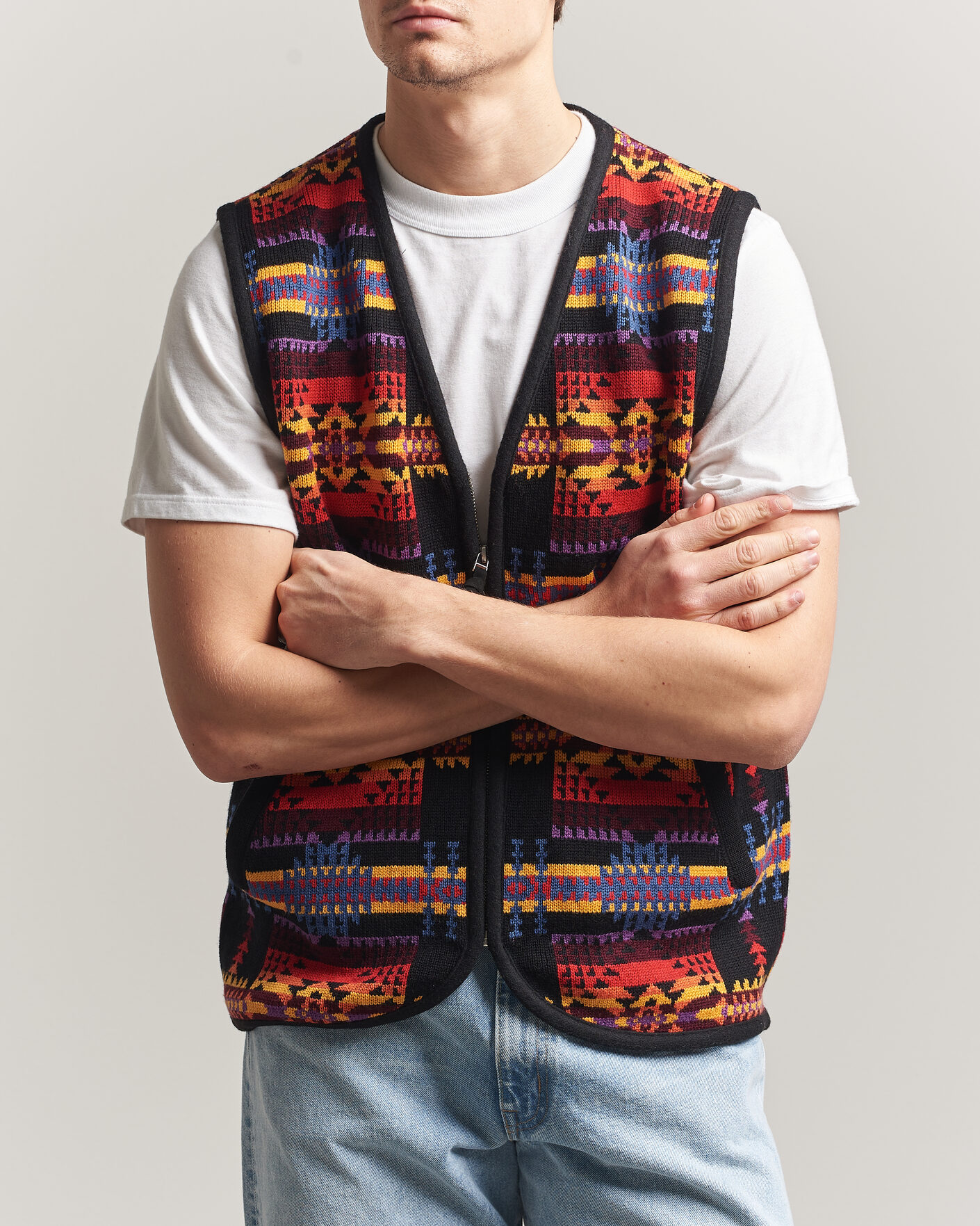 Herren | Pullover | Pendleton | Jacquard Vest Black