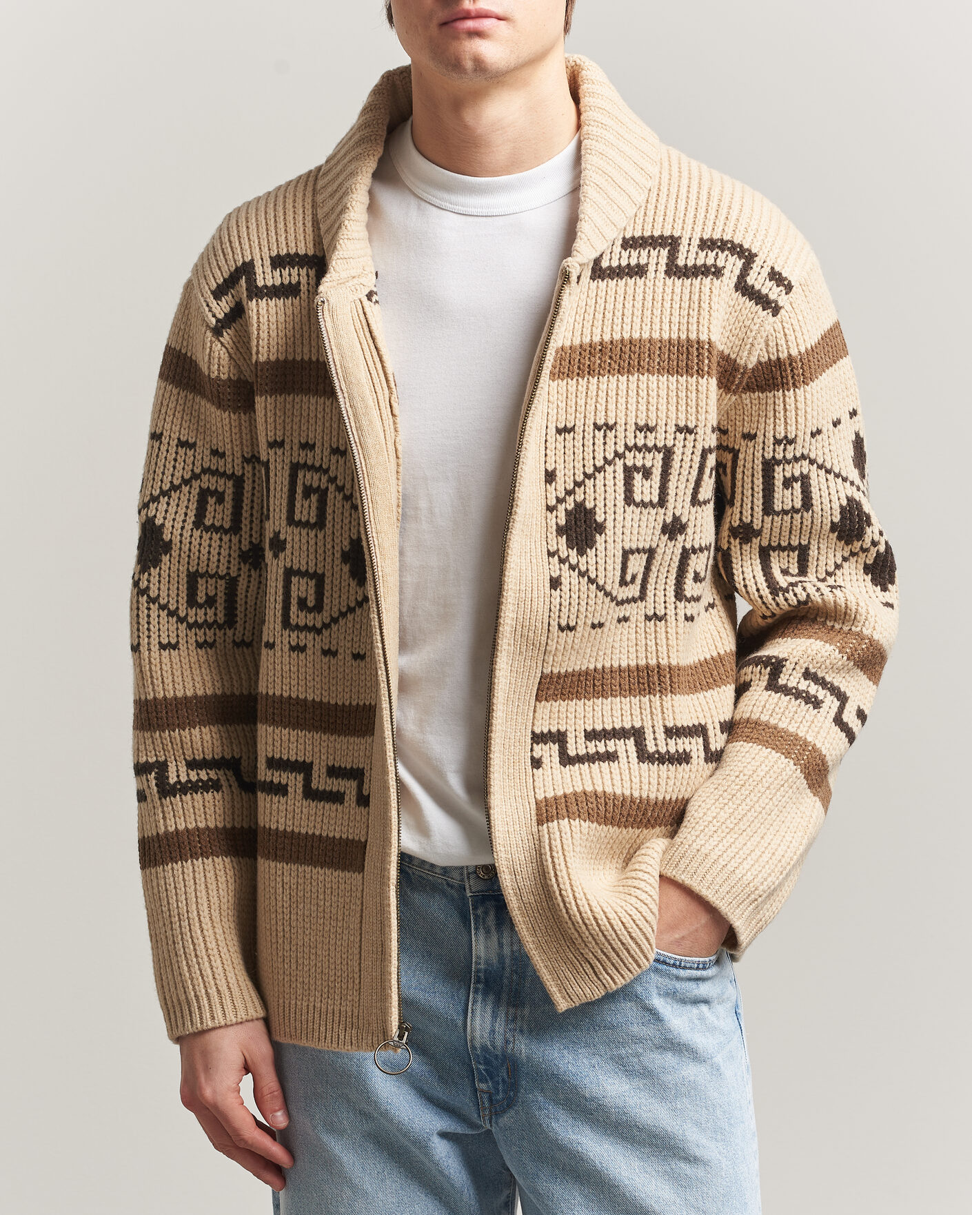 Herren | Pullover | Pendleton | Original Westerley Cardigan Tan/Brown