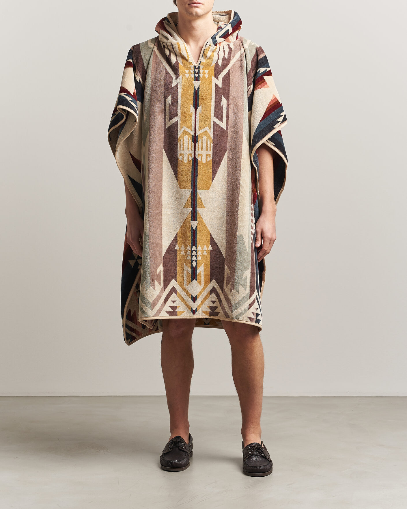 Herren | Pendleton Jacquard Hooded Towel White Sands Tan | Pendleton | Jacquard Hooded Towel White Sands Tan