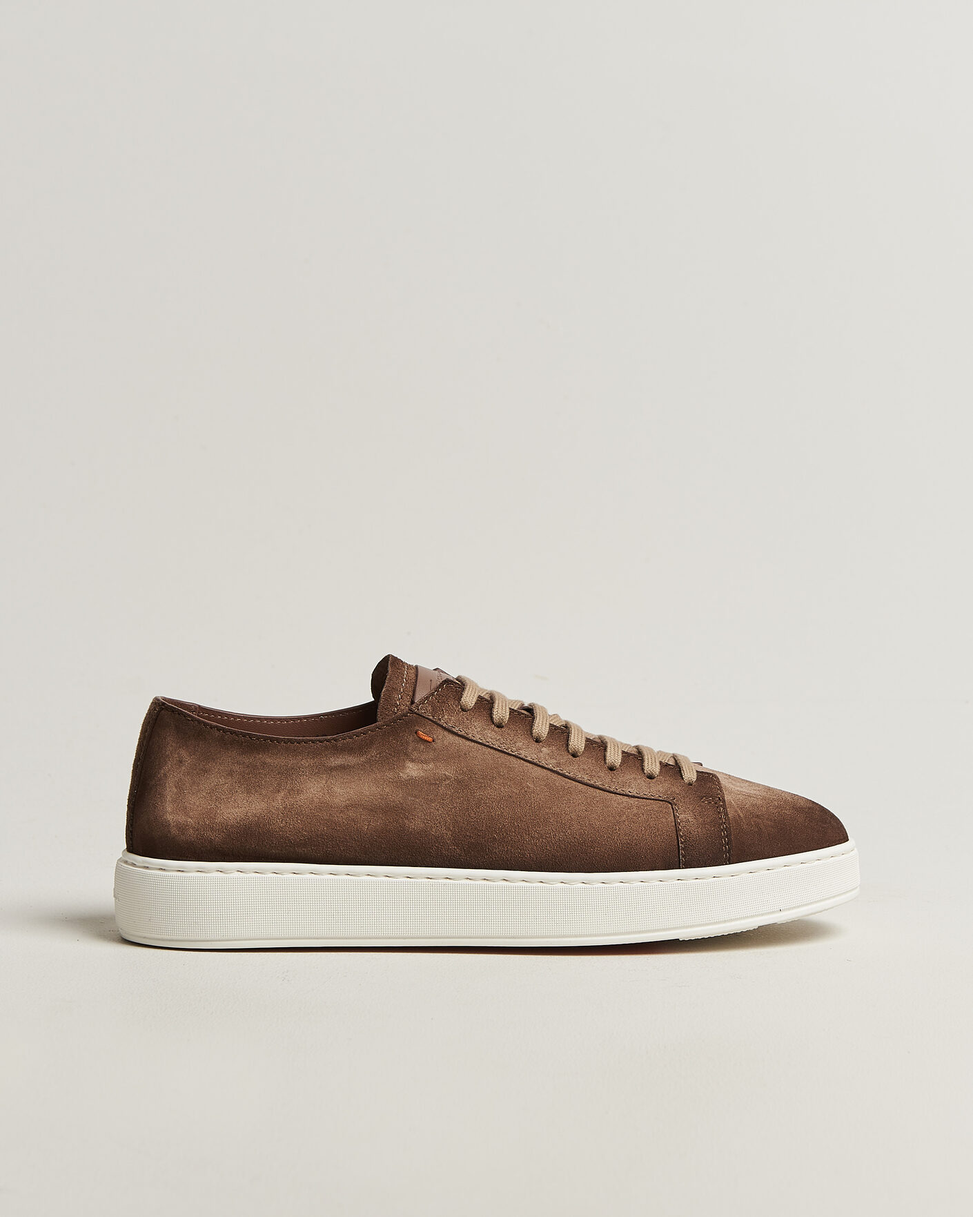 Herren | Sneaker | Santoni | Cleanic Silk Suede Sneakers Dark Brown