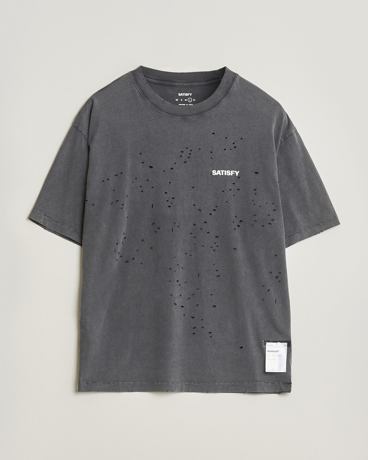Herren | T-Shirts | Satisfy | MothTech Small Logo T-Shirt Aged Black