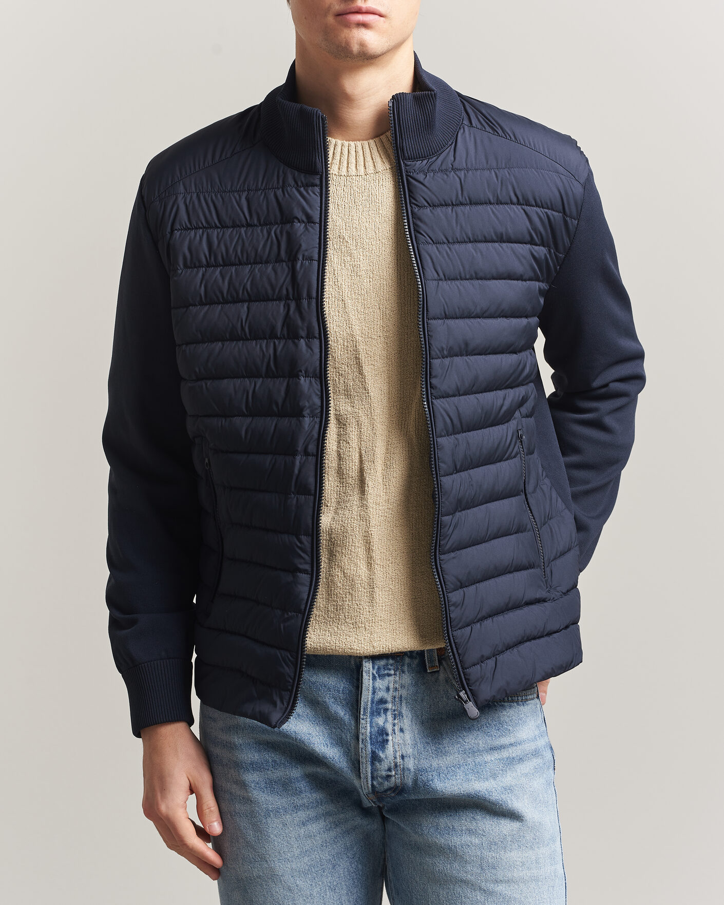 Herren | Jacken | Save The Duck | Sedum Lightweight Padded Hybrid Jacket Navy Blue