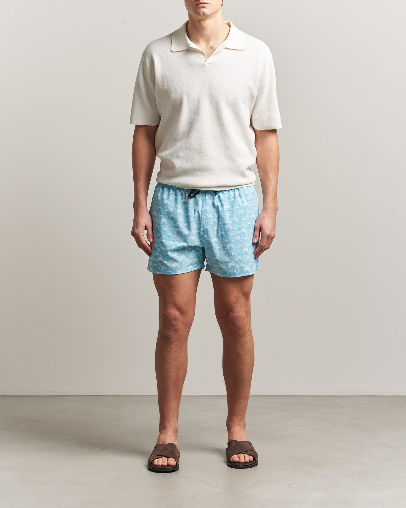 Herren | Badehosen | Save The Duck | Printed Drawstring Swimshorts Waves