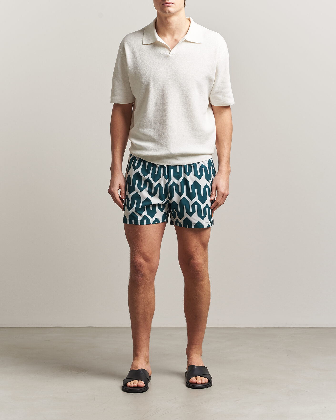 Herren | Badehosen | Save The Duck | Printed Drawstring Swimshorts Zig Zag