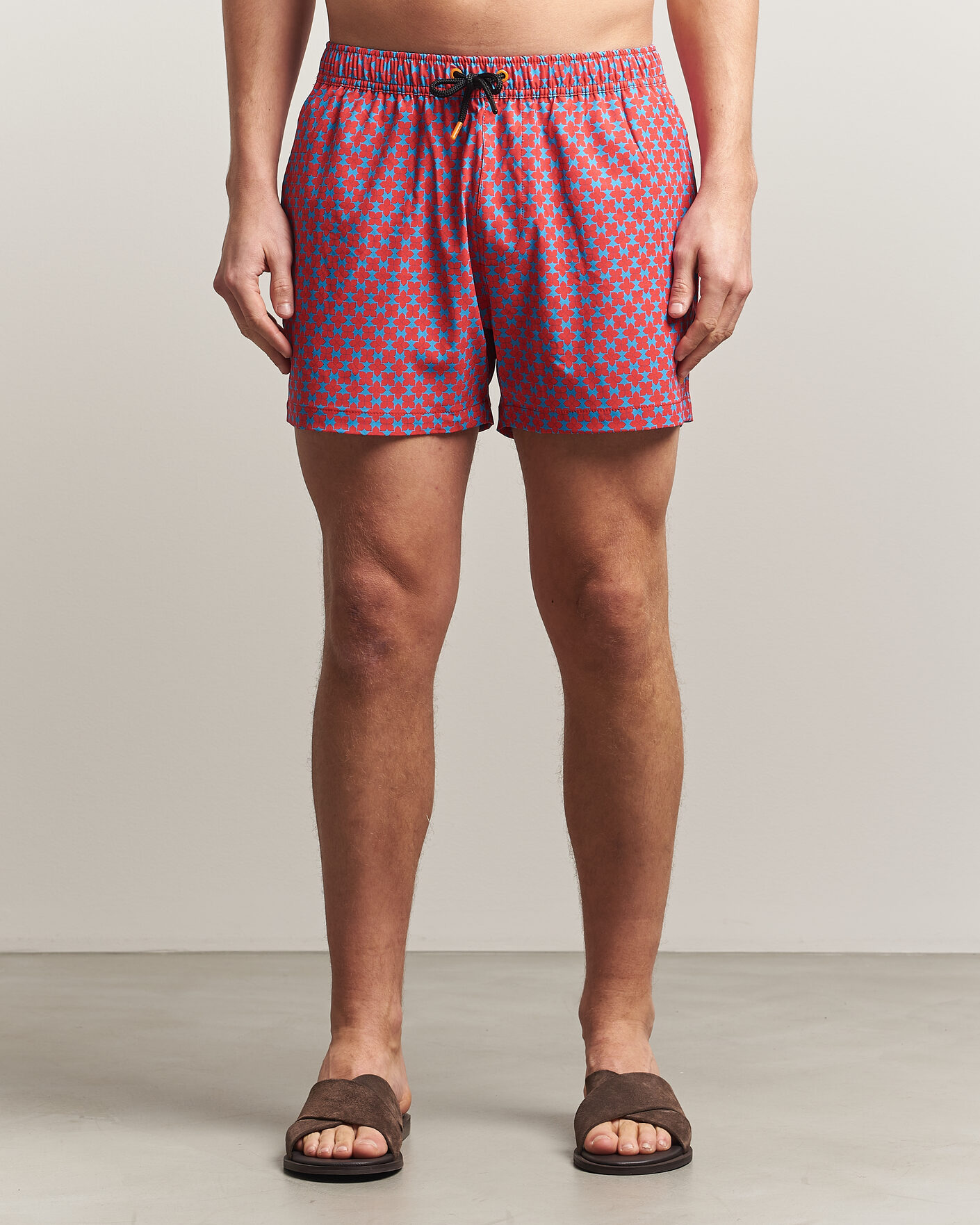 Herren | Badehosen | Save The Duck | Printed Drawstring Swimshorts Geometrical Flowers