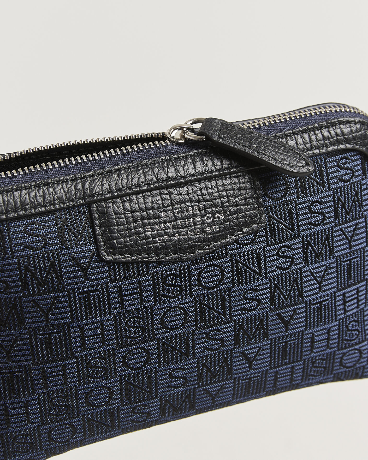 Herren | Taschen | Smythson | Canvas Stamp Small Travel Pouch Navy