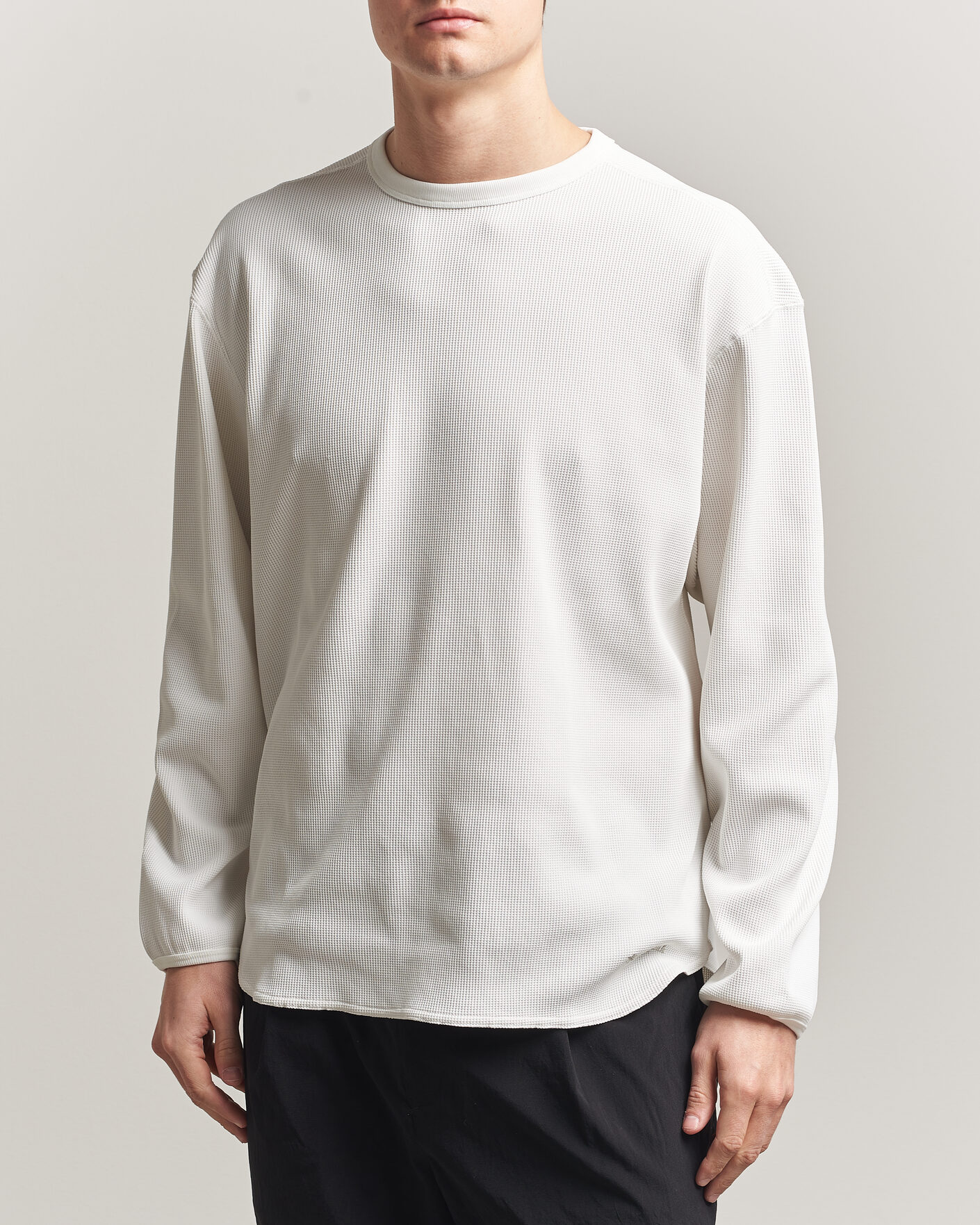 Herren | T-Shirts | Snow Peak | Dry Waffle Long Sleeve T-Shirt Off White