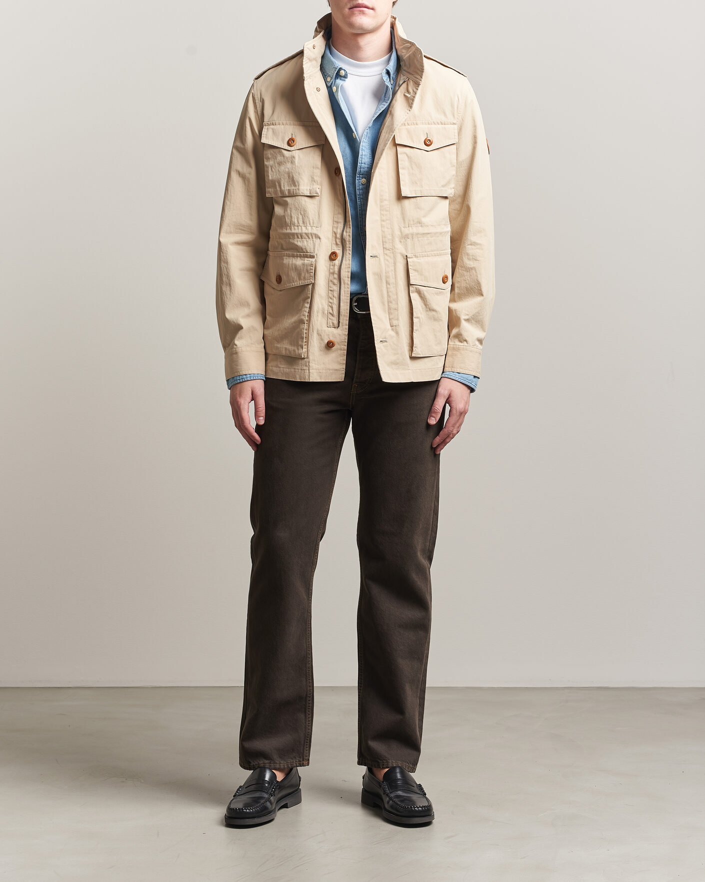Herren | Jacken | Gant | Cotton Field Jacket Oat Beige
