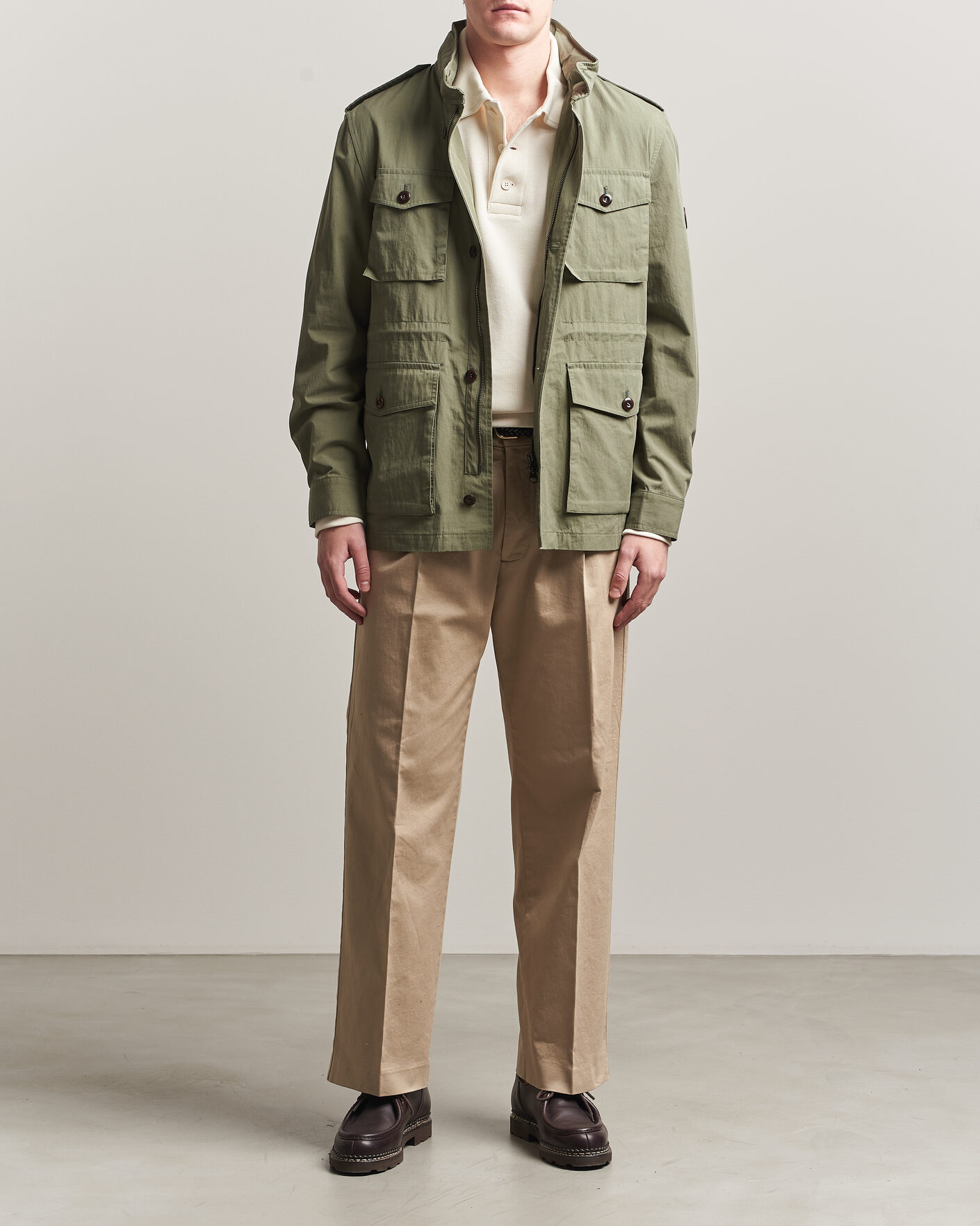 Herren | Jacken | GANT | Cotton Field Jacket Dry Herb Green