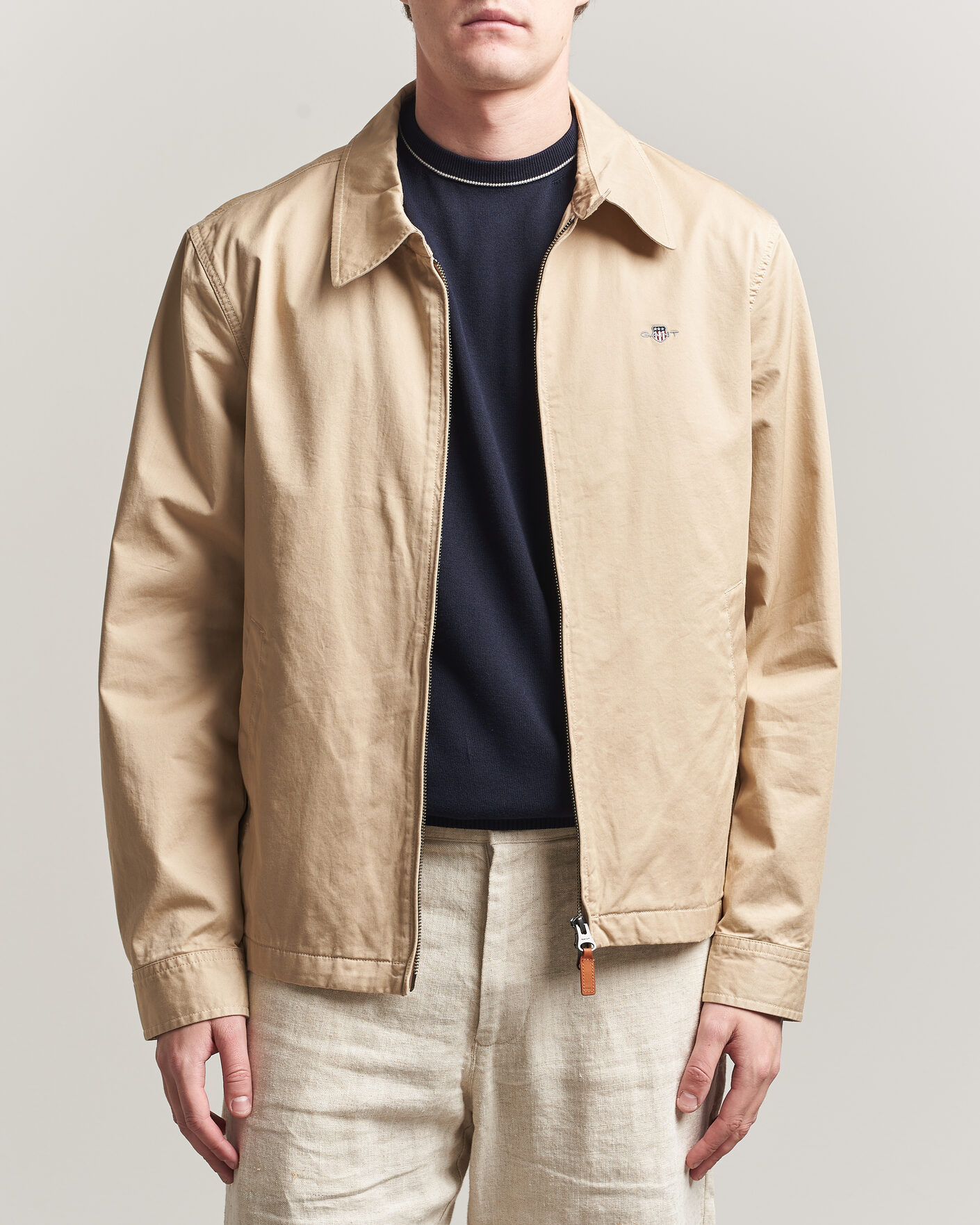 Herren | Jacken | Gant | Cotton Windcheater Jacket Oat Beige