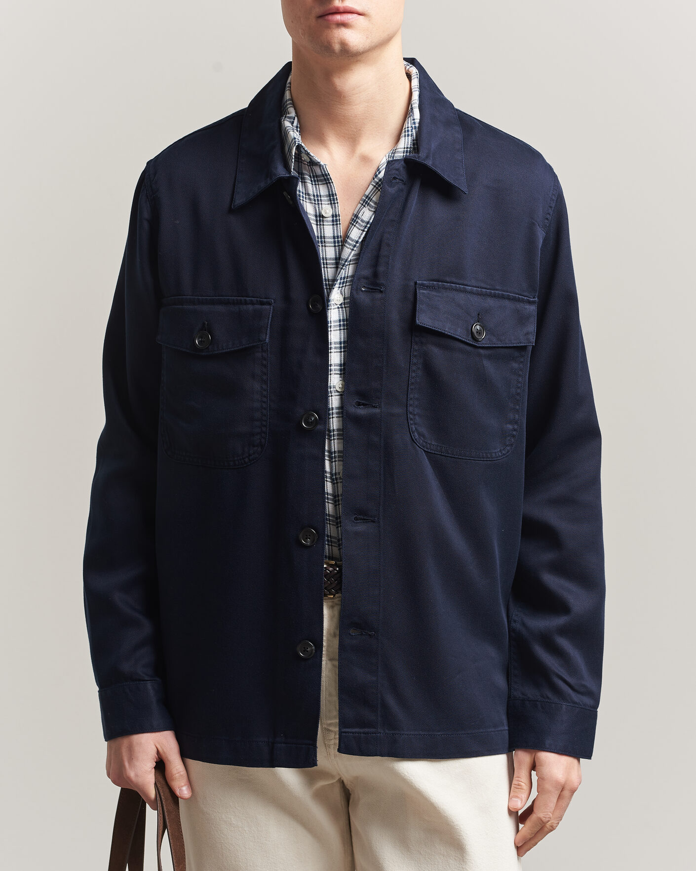 Herren | Hemden | Gant | Regular Fit Lyocell Overshirt Evening Blue