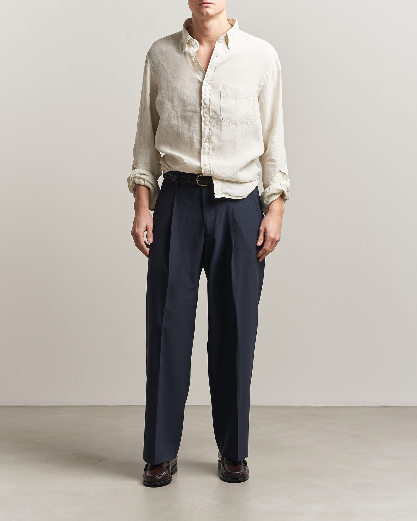 Herren | Hemden | Gant | Regular Fit Garment Dyed Linen Shirt Sand