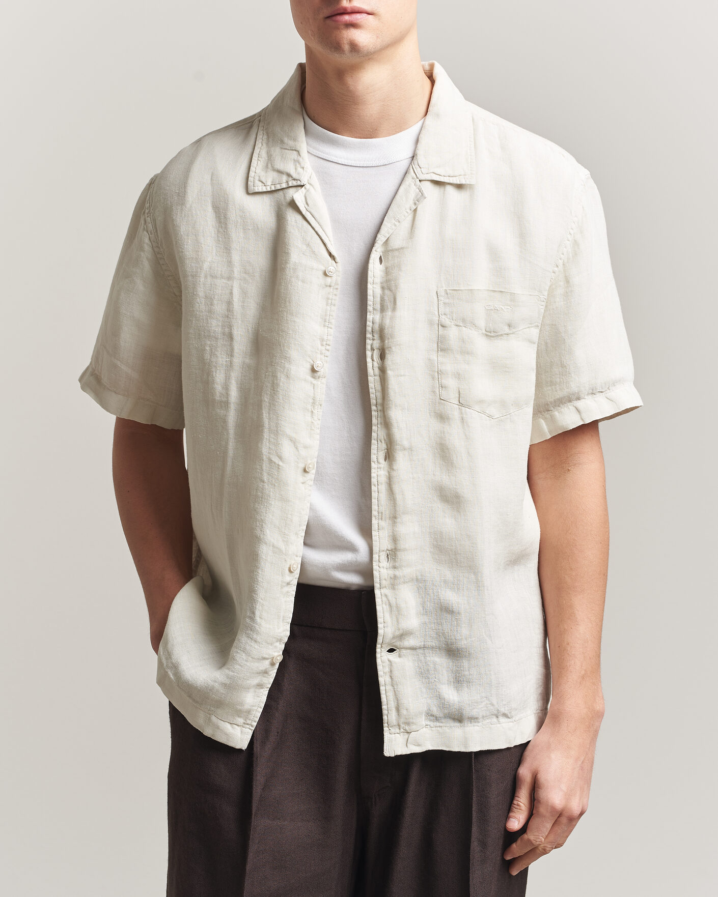 Herren | Hemden | Gant | Regular Fit Garment Dyed Camp Shirrt Sand