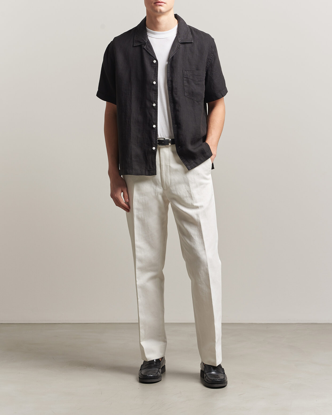Herren | Hemden | Gant | Regular Fit Garment Dyed Resort Shirt Black