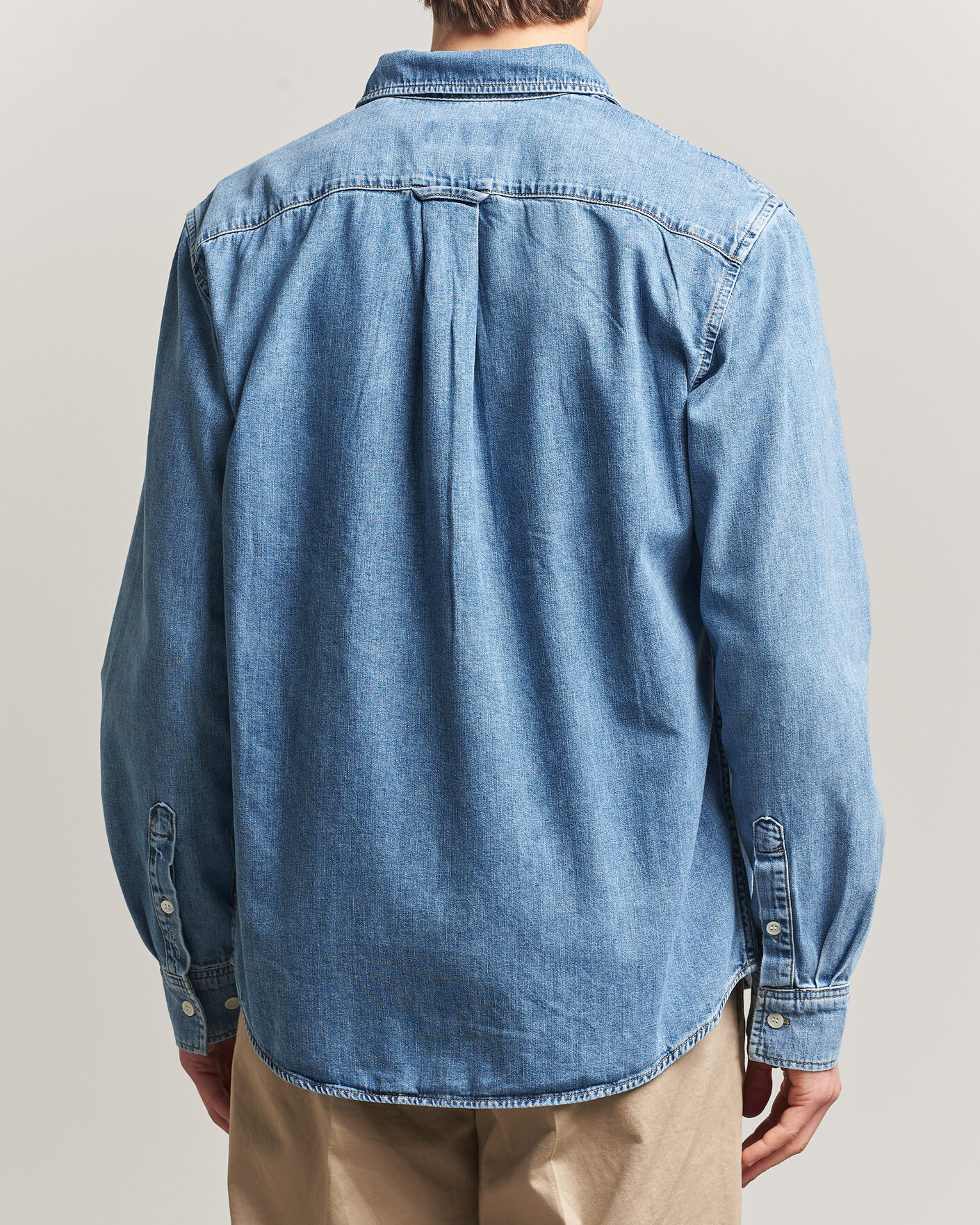 Herren | Hemden | Gant | Regular Fit Denim Shirt Semi Light Blue Worn In
