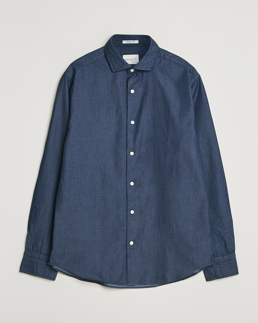 Herren | Hemden | Gant | Regular Fit Indigo Twill Shirt Dark Indigo