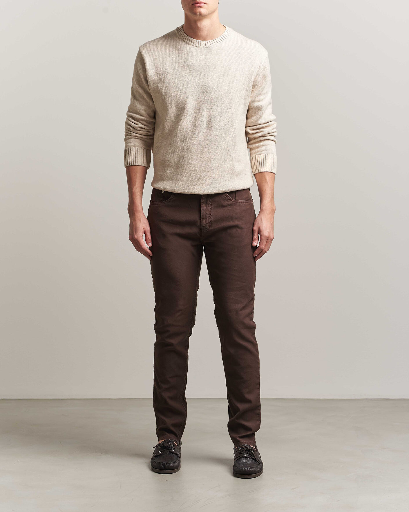 Herren | Hosen | Gant | Slim Fit Cotton/Linen 5-Pocket Pants Rich Brown