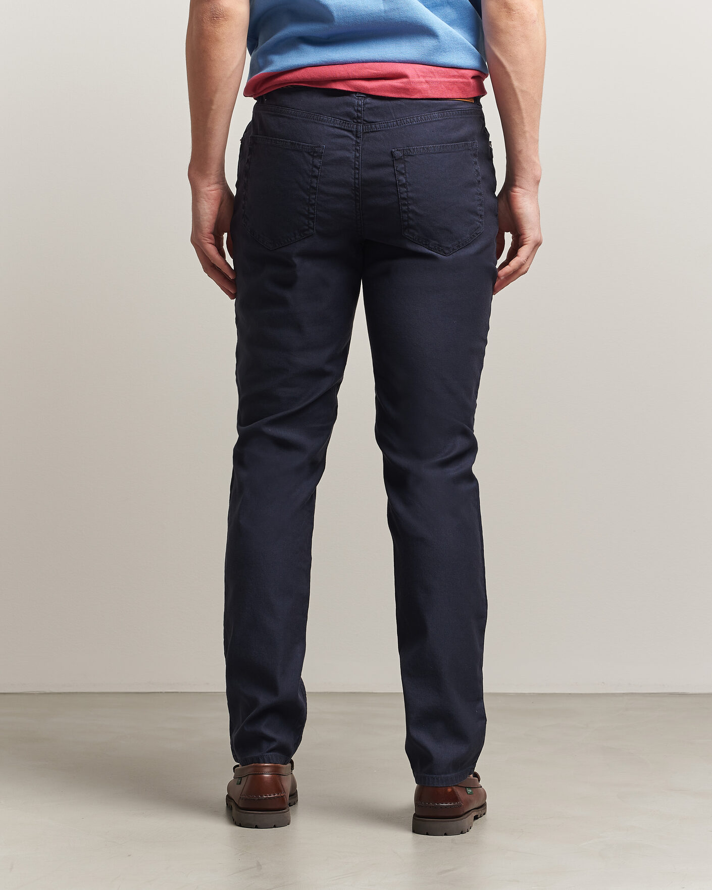 Herren | Hosen | Gant | Slim Fit Cotton/Linen 5-Pocket Pants Evening Blue