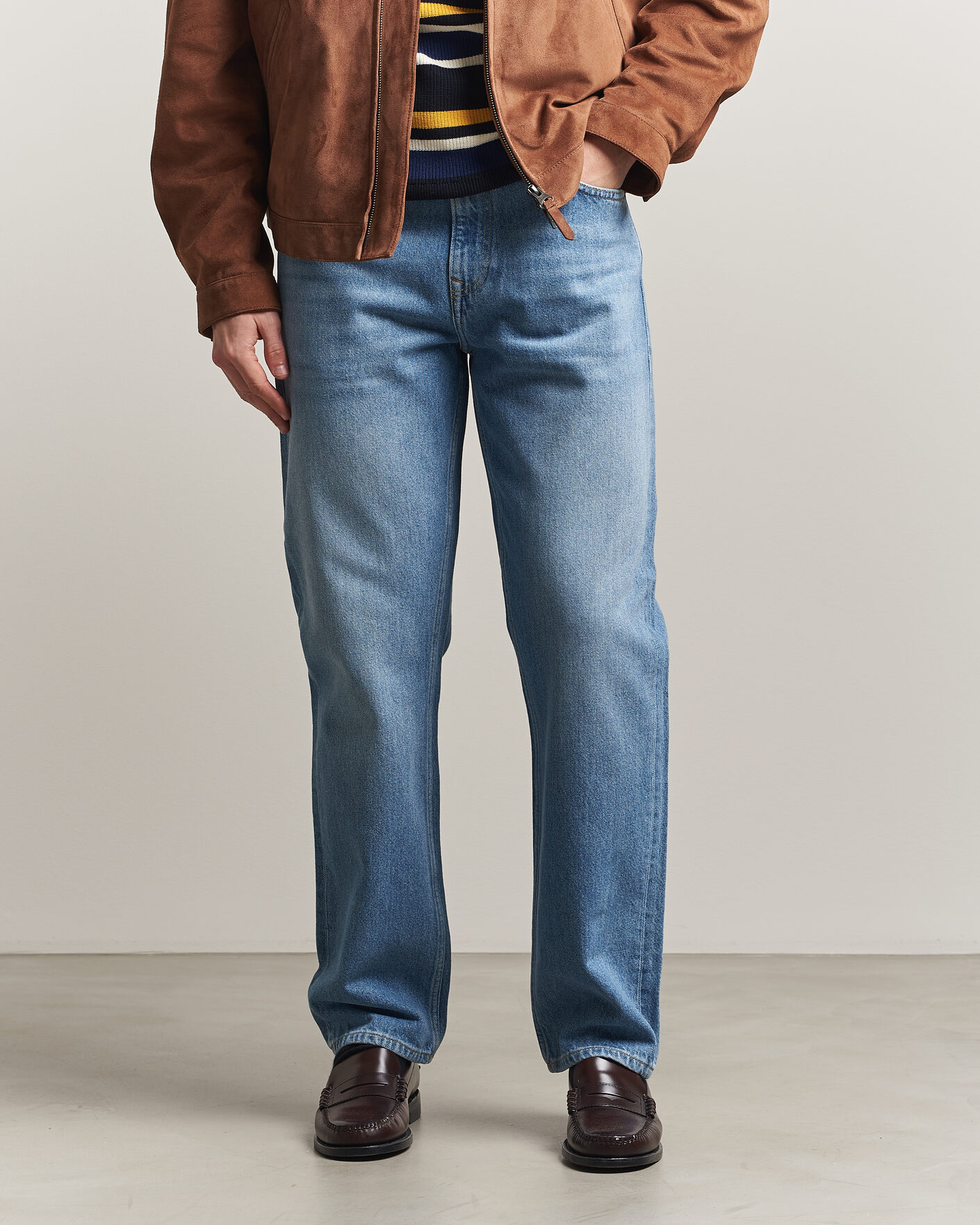 Herren | Jeans | GANT | Straight Fit Jeans Semi Light Blue Worn In