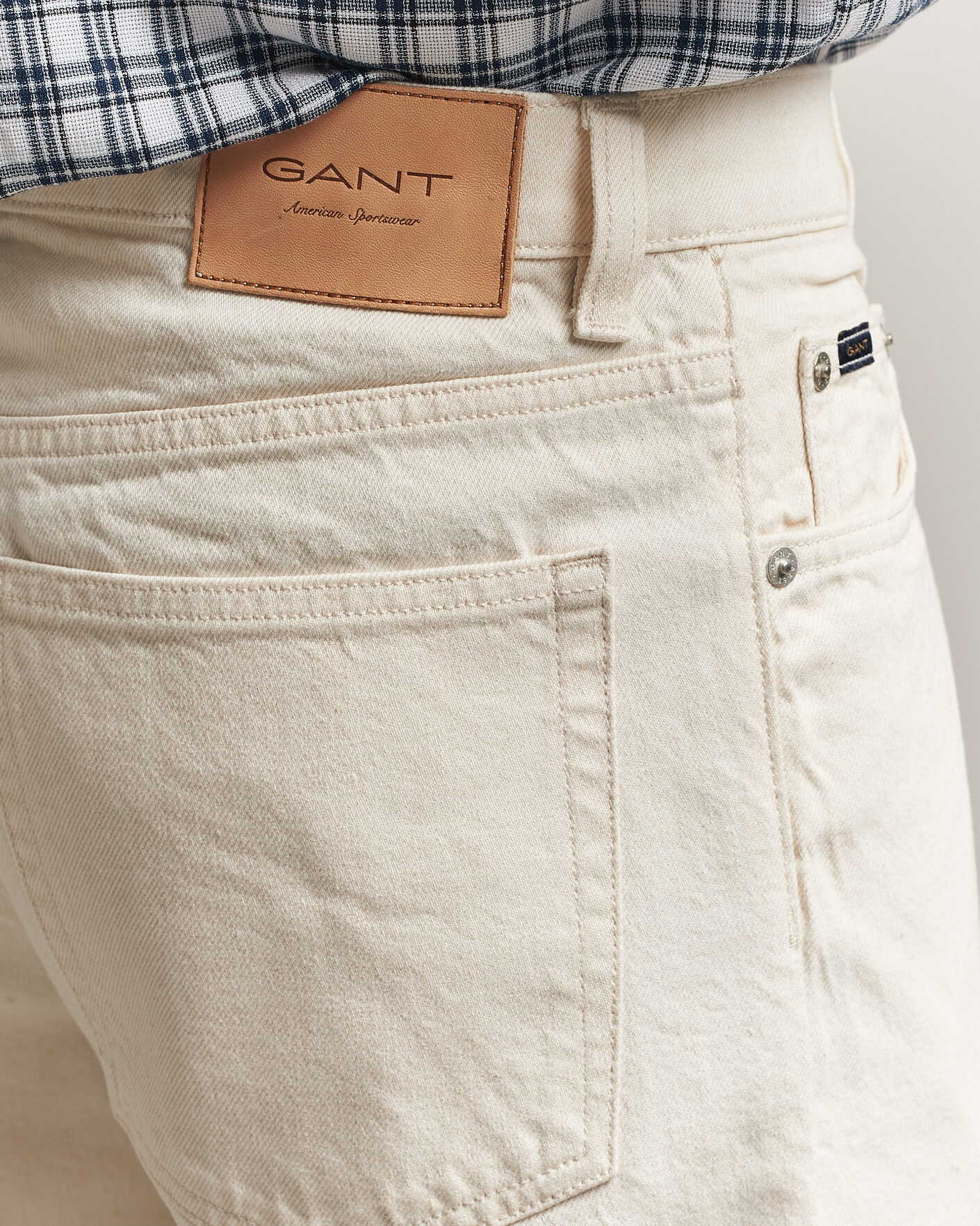 Herren | Jeans | Gant | Straight Fit Jeans Ecru